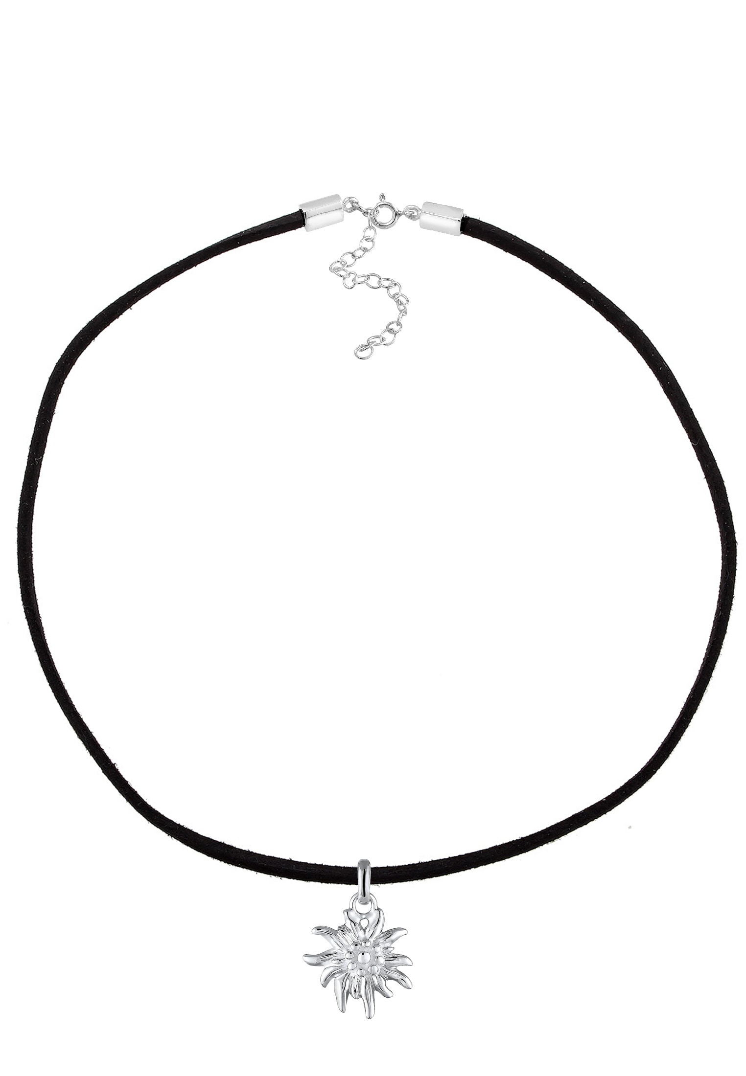 Elli Choker »Halskette Choker mit Anhänger Edelweiss 925 Sterling Silber«