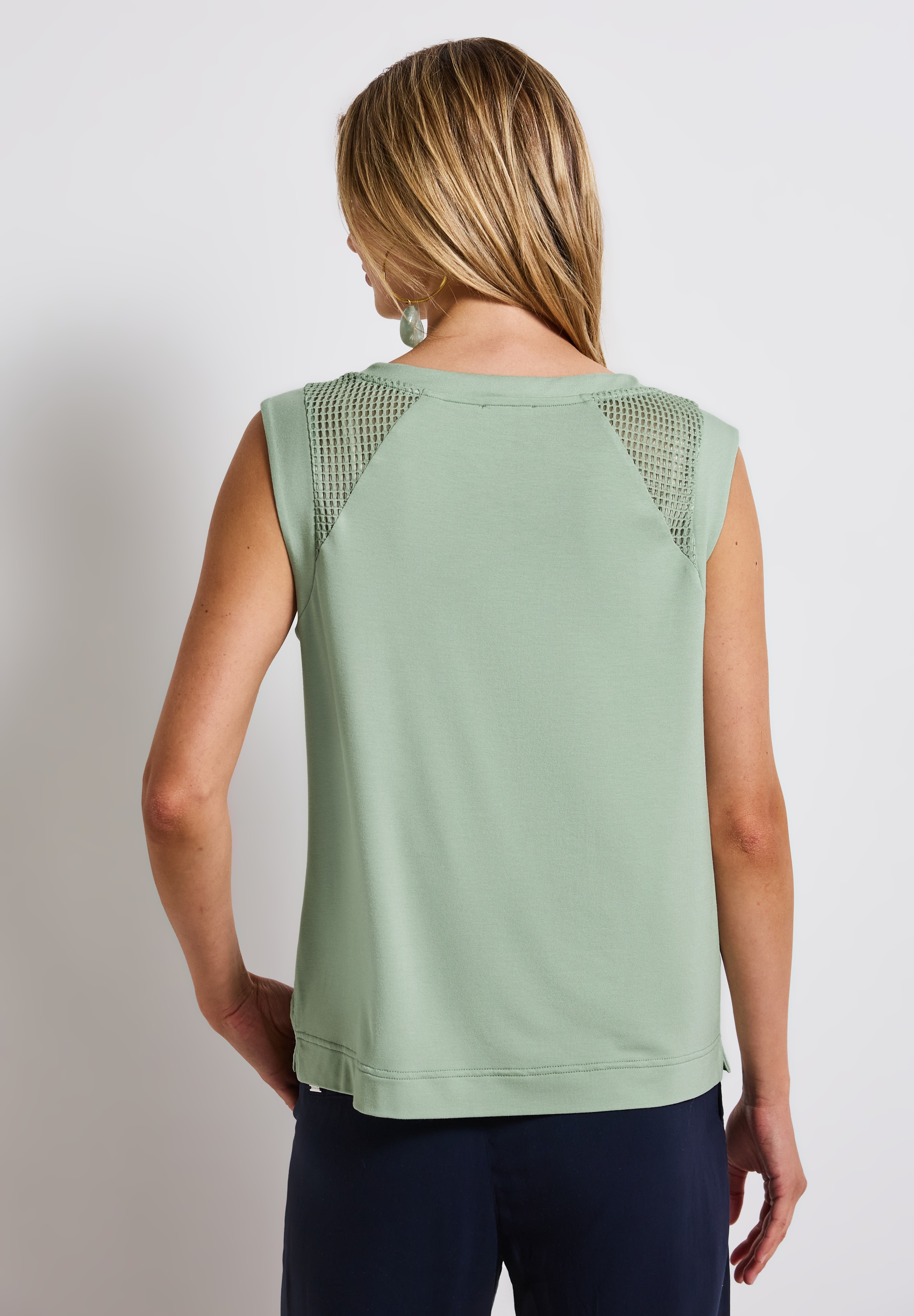STREET ONE Shirttop mit Mesh-Details