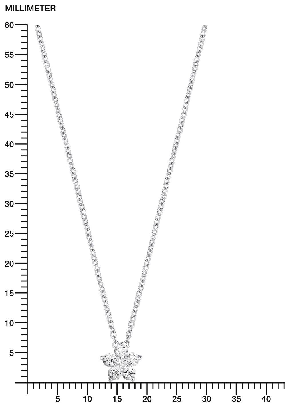 Amor Kette mit Anhänger »Blüte, 9070008«, mit Zirkonia (synth.)