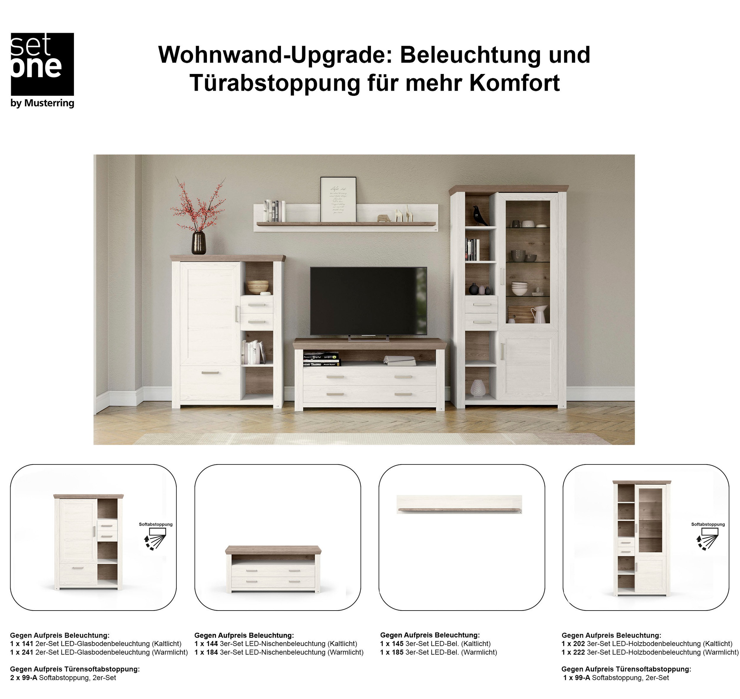 set one by Musterring Wohnwand »York« 4 Stk. tlg.