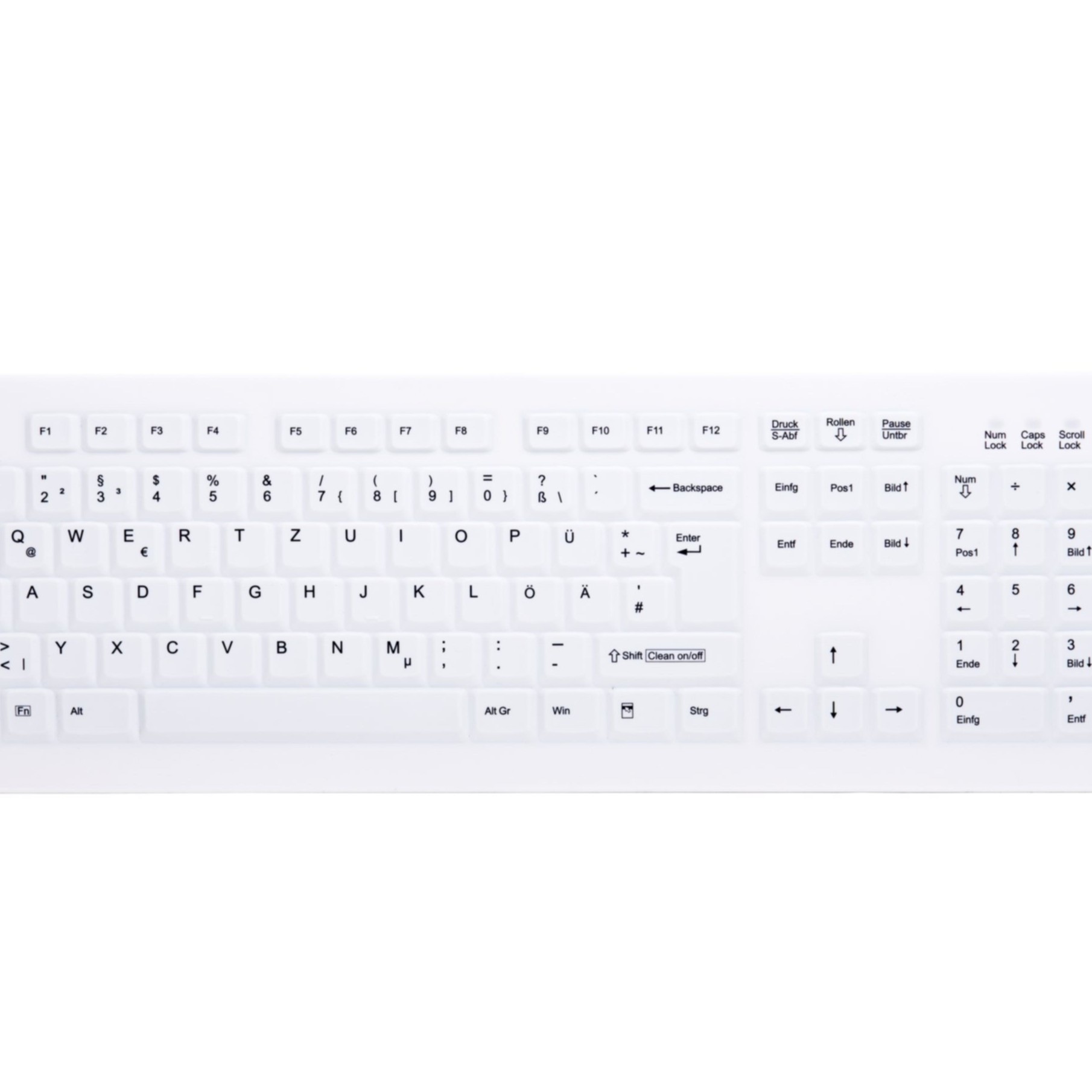 Cherry Tastatur »AK-C8100F-FUS-W/GE«, (Ziffernblock-Windows-Sperrtaste)
