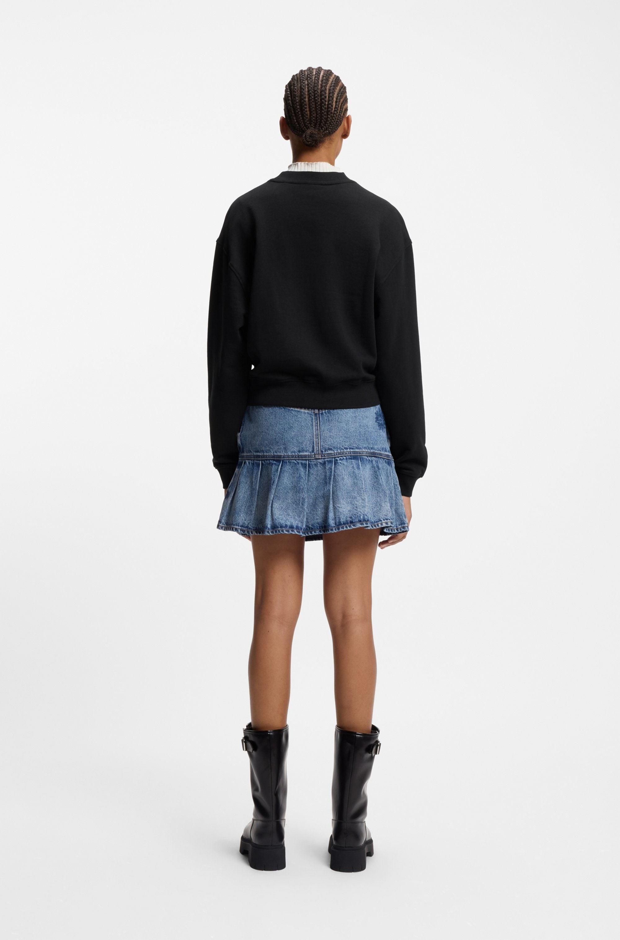HUGO Blue Sweatshirt »Delessa«, mit Logoaufnäher