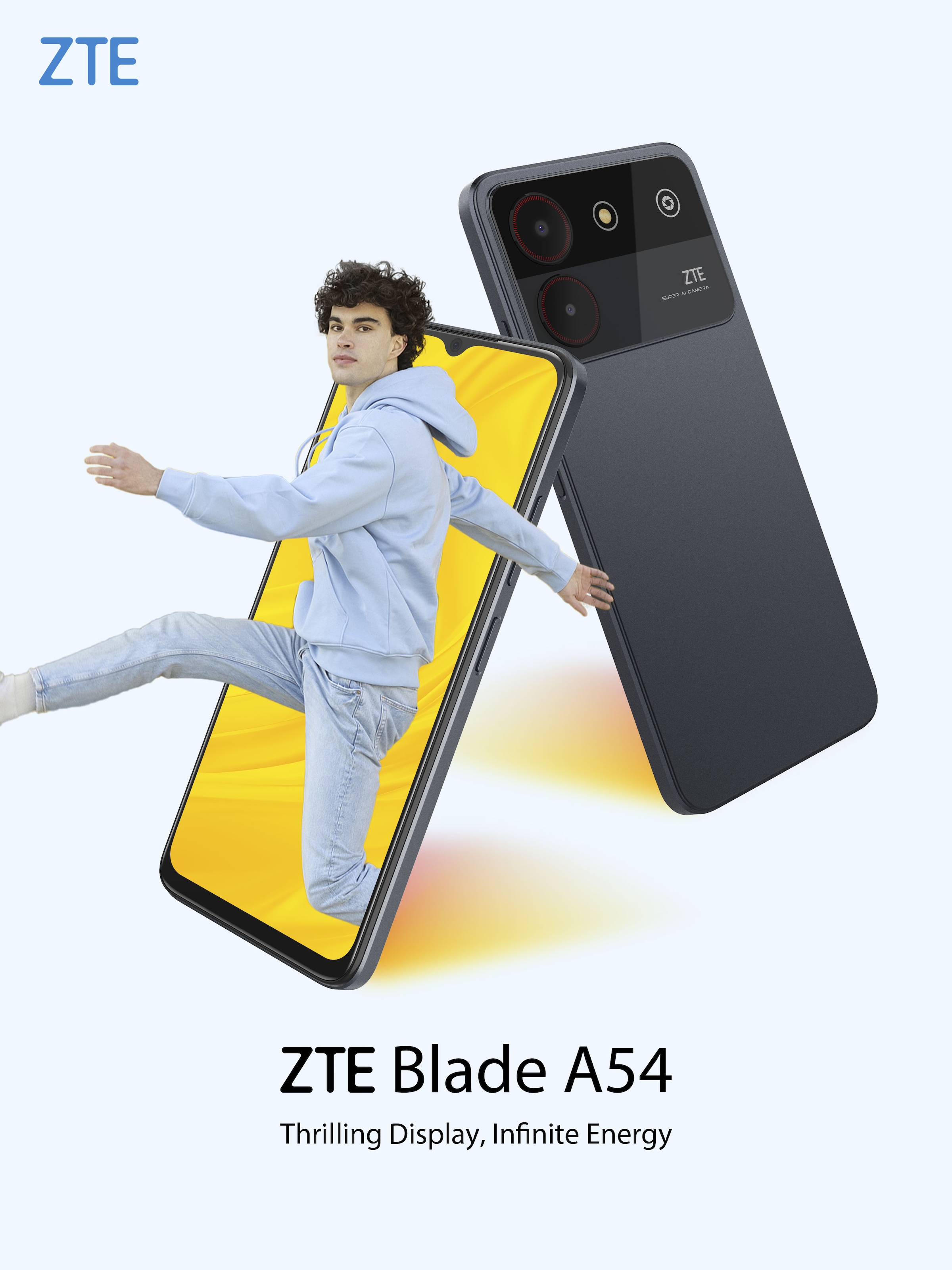 ZTE Smartphone »Blade A54«, grau, XXL Zoll, ➥ UNIVERSAL cm/6,6 | 64 Jahre GB 16,76 Speicherplatz, 13 MP Kamera Garantie 3