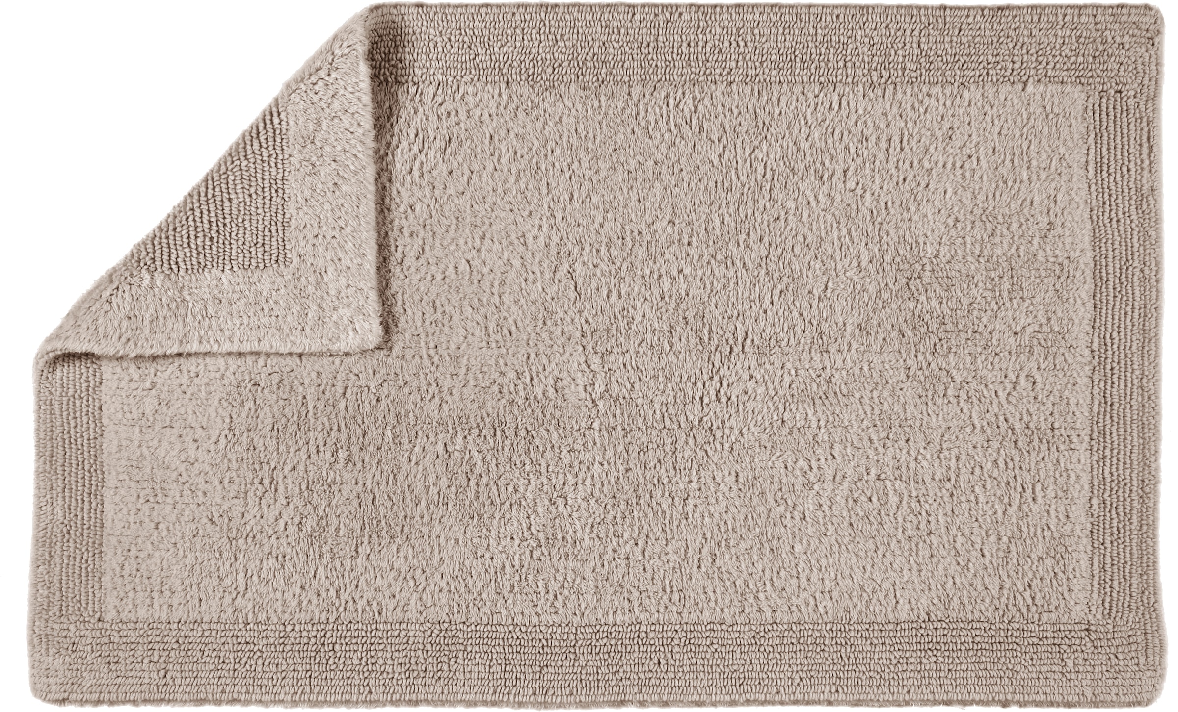 OTTO home Badematte »Kapra, Badvorleger, Badezimmer Teppich« Höhe 14 mm beidseitig nutzbar | fußbodenheizungsgeeignet | strapazierfähig mit Bordüre, Badteppich, Badematte, Baumwolle