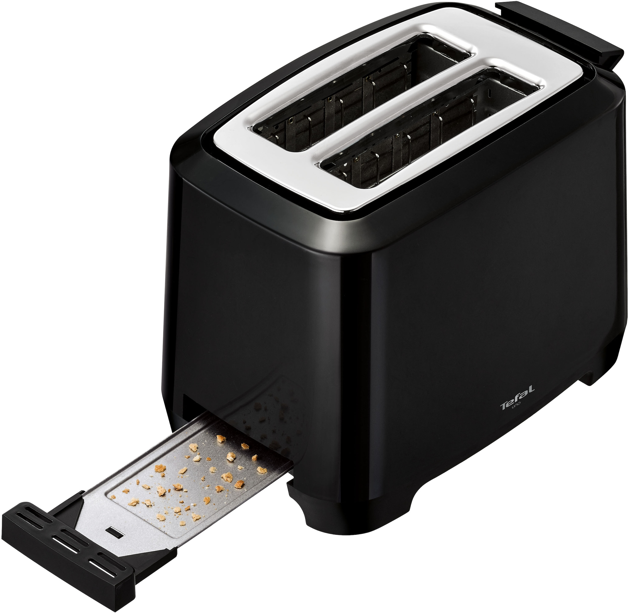 Tefal Toaster »TT1408 Uno«, 2 kurze Schlitze, 800 W, 2-Kammern, Brötchenaufsatz, variable Schlitzbreite, 7 Bräunungsstufen