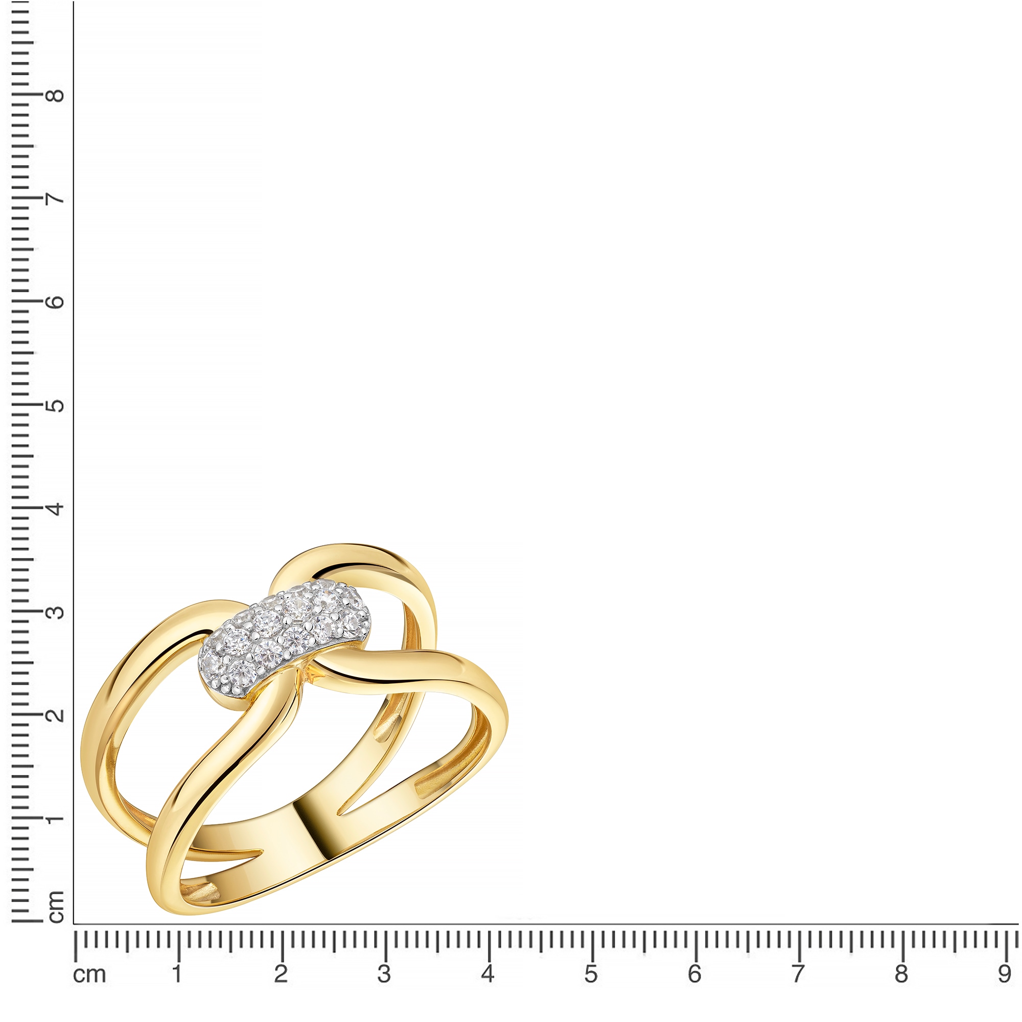 Firetti Fingerring »Schmuck Geschenk Gold 333 Damenring Ring Drop bicolor« mit Zirkonia (synth.)