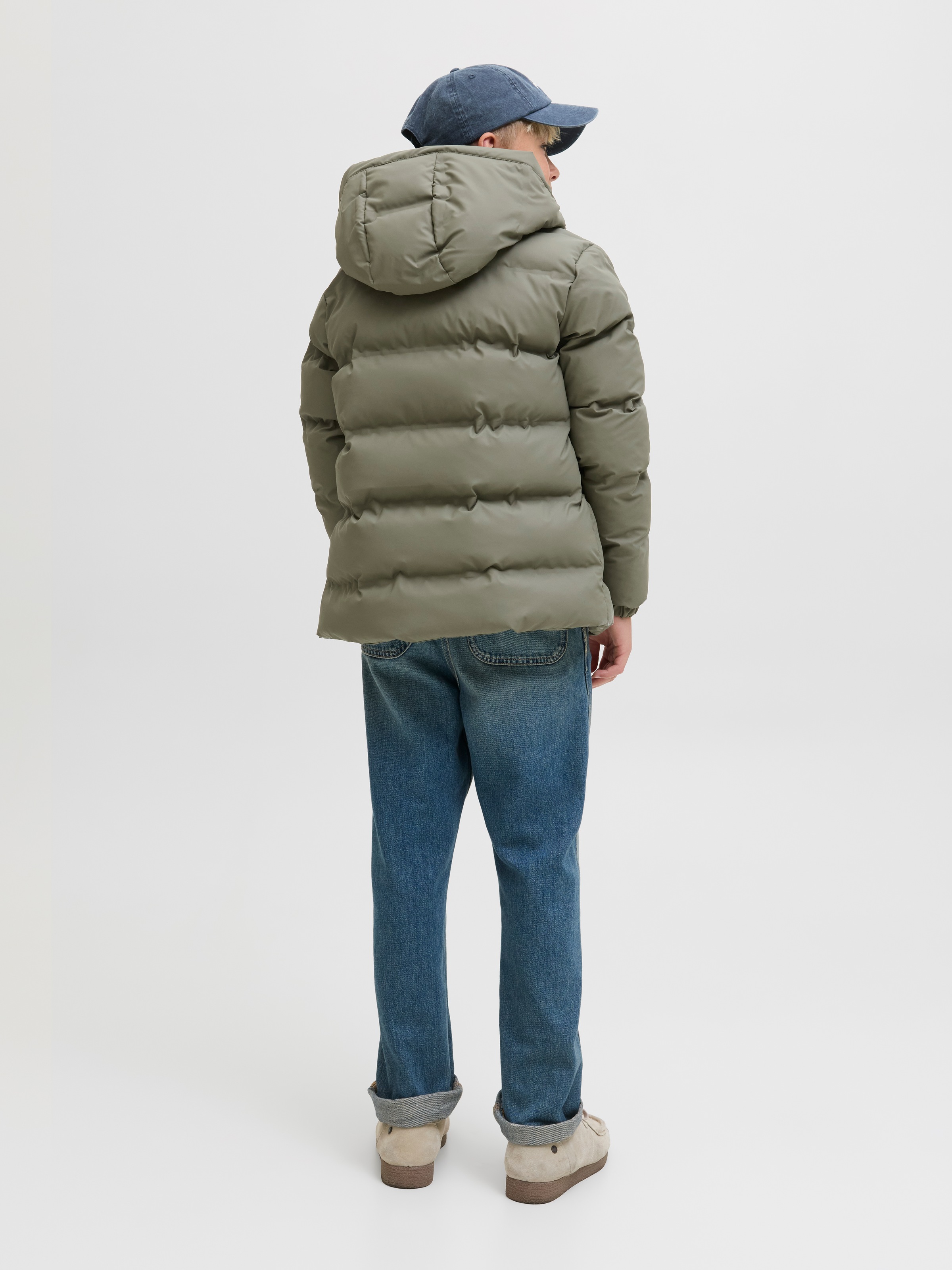 Jack & Jones Junior Steppjacke »JJELEMENTS PU PUFFER JNR« mit Kapuze