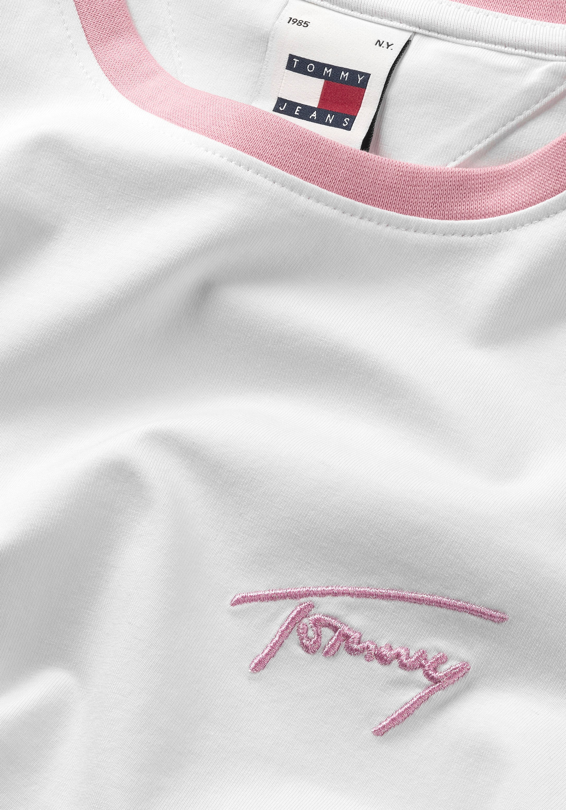 Tommy Jeans T-Shirt »TJW SLIM SIGNATURE TEE SS«, mit Rundhalsausschnitt