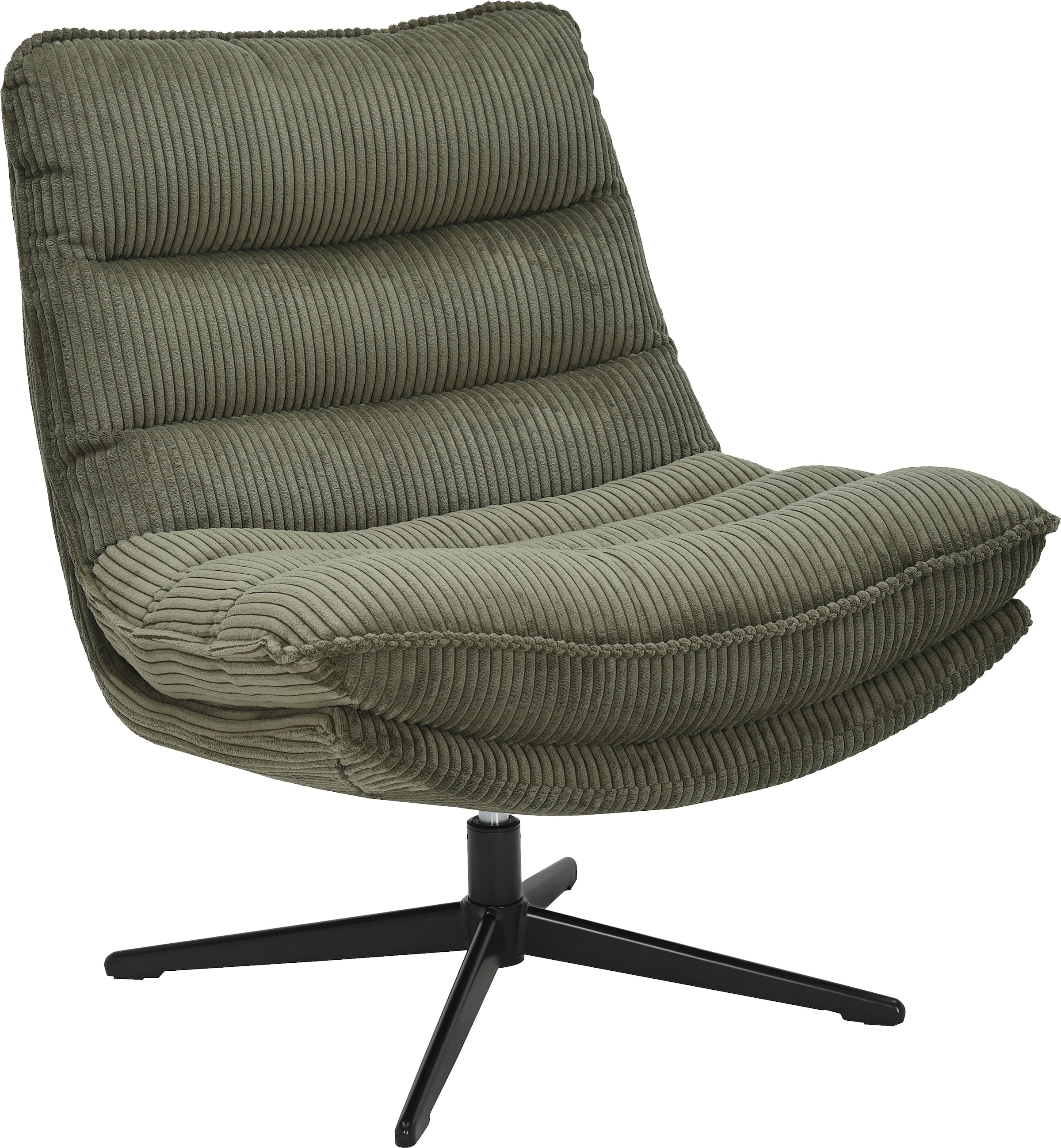 OTTO home Sessel »AVAA, Loungesessel im softem Cord-Bezug,« 360° Grad drehbar, Relax- und TV-Sessel