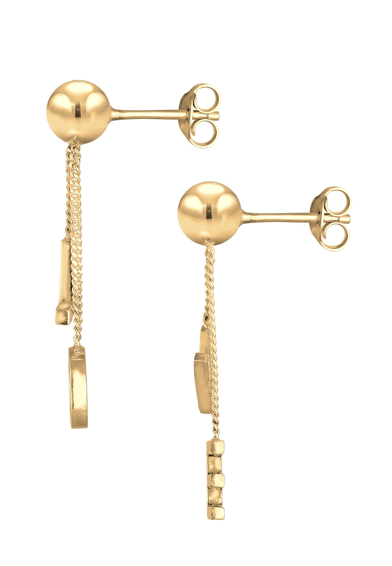 Elli Paar Ohrhänger »Ohrringe Ohrhänger kurz Love Schriftzug 925 Sterling Silber«