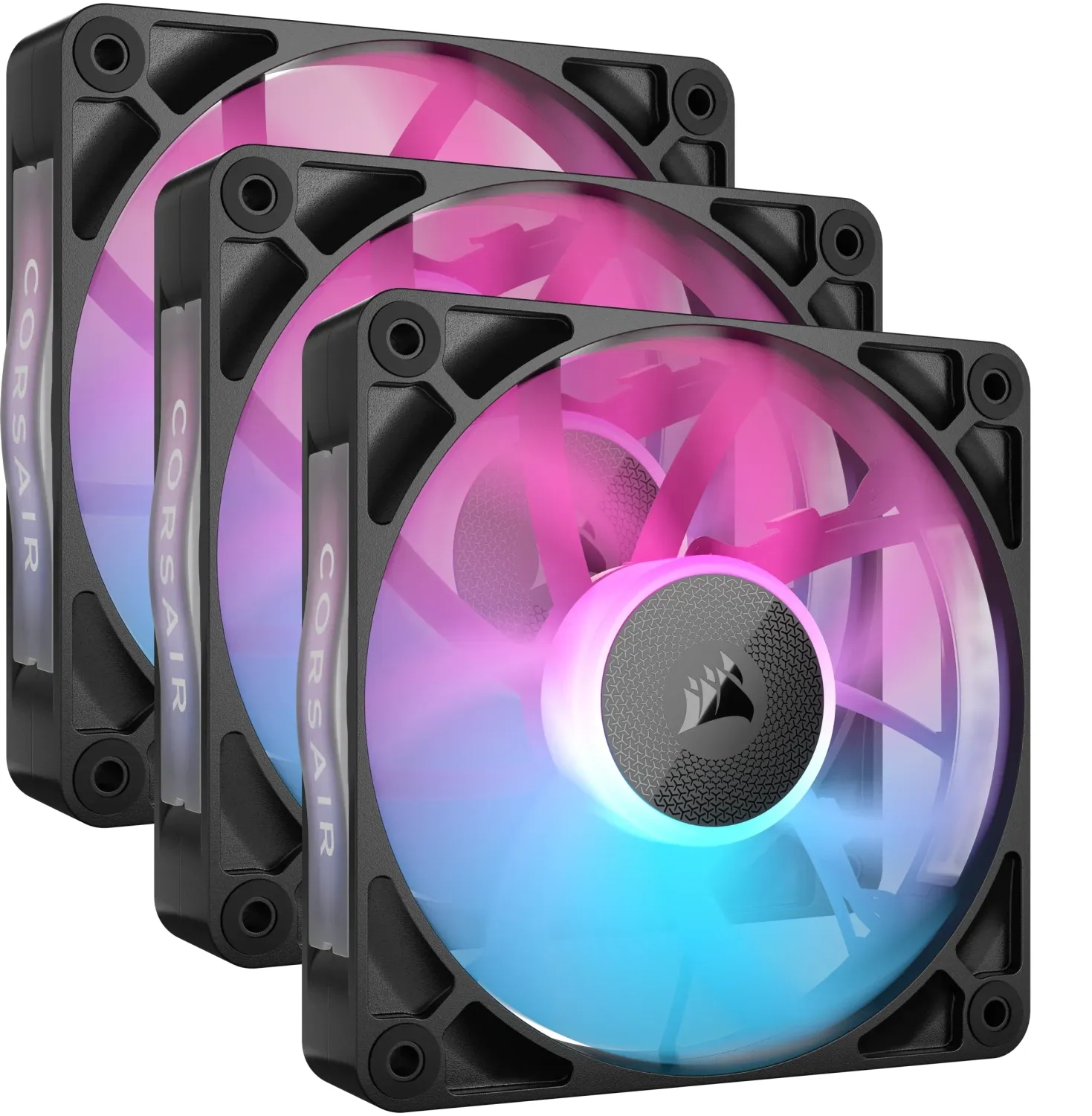 Corsair CPU Kühler »iCUE LINK RX120 RGB 120-mm-PWM-Lüfter-Dreier-Starter-Kit«