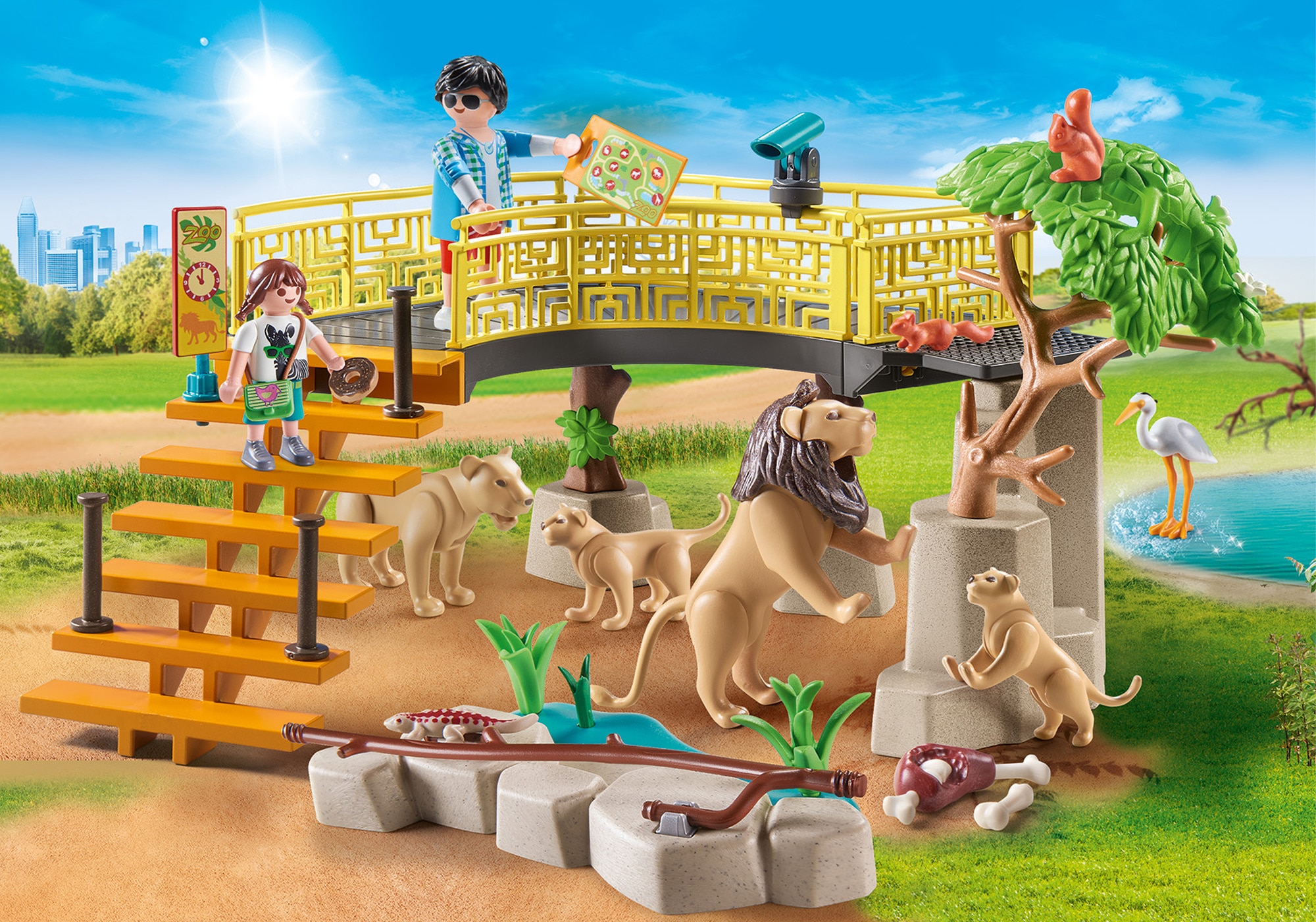 Playmobil® Konstruktions-Spielset »Löwen im Freigehege (71192), Family Fun«, (58 St.), Made in Germany