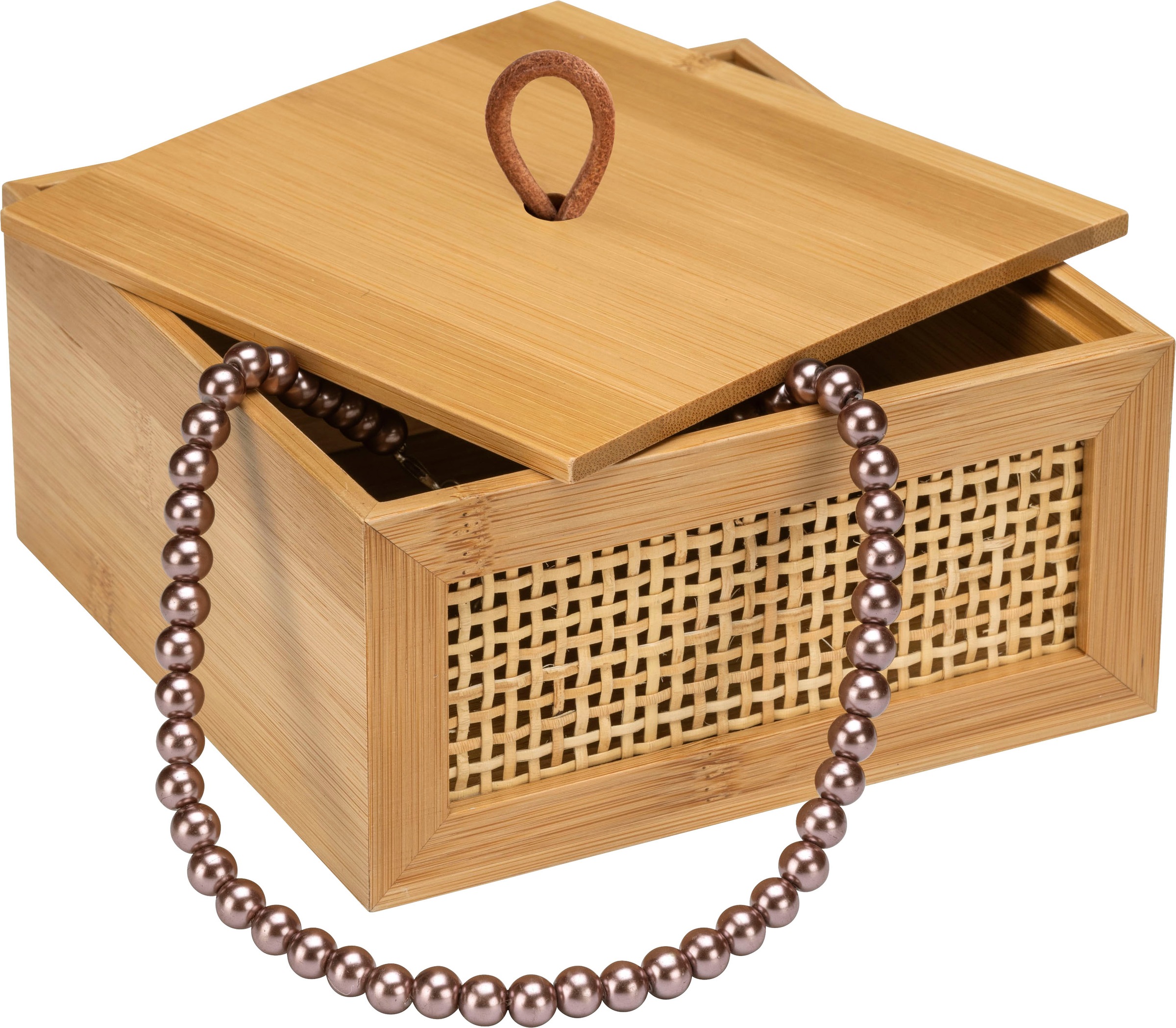 WENKO Badorganizer »Allegre«, (1 St.), mit Deckel, aus Bambus und Rattan