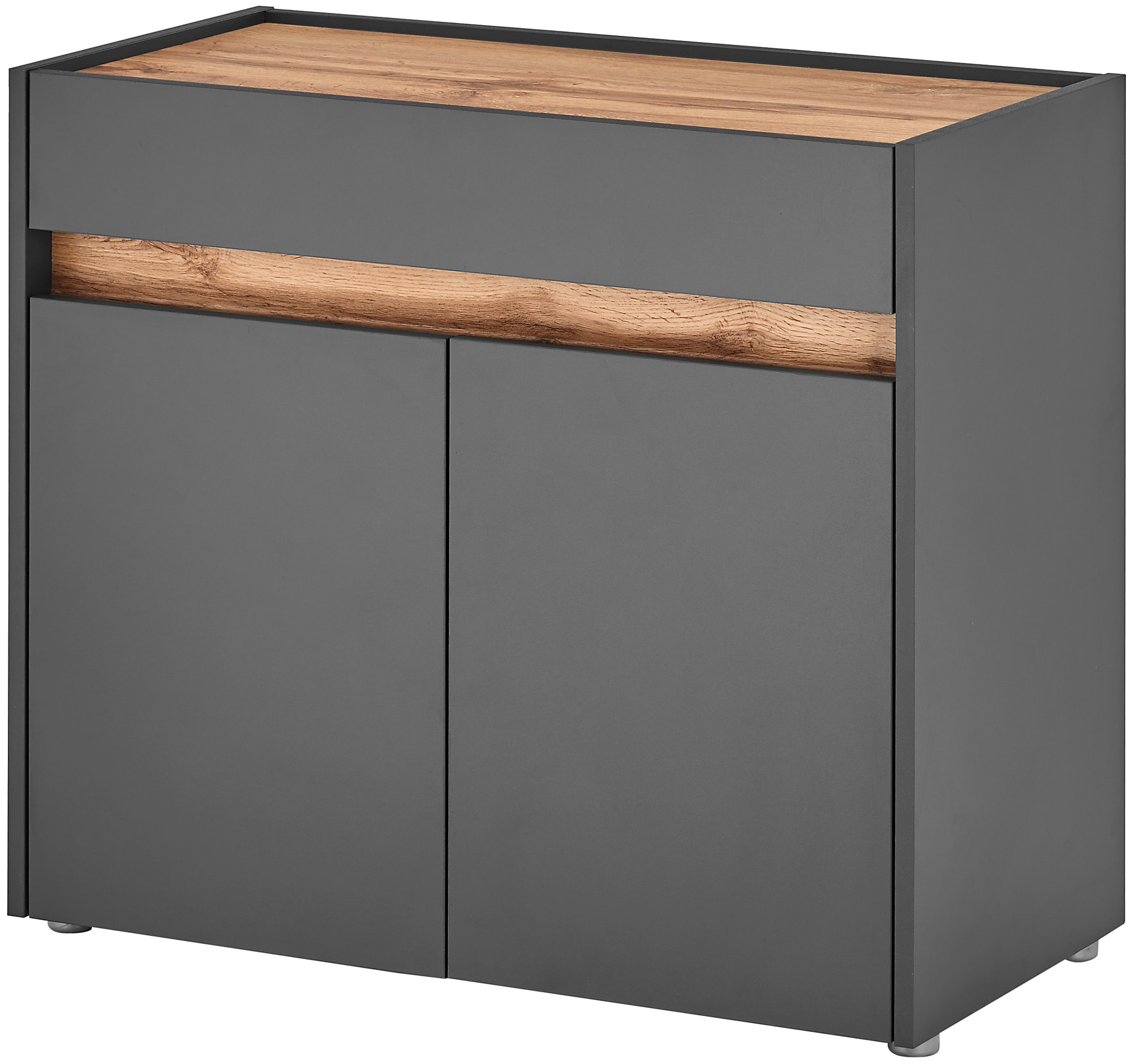 INOSIGN Kommode »GIRON/ CiTY, Schrank in Wotan Eiche, Sideboard im modernen Design«, in zwei Farben erhältlich, 2 Türen, 1 Schubkasten, 80 cm breit