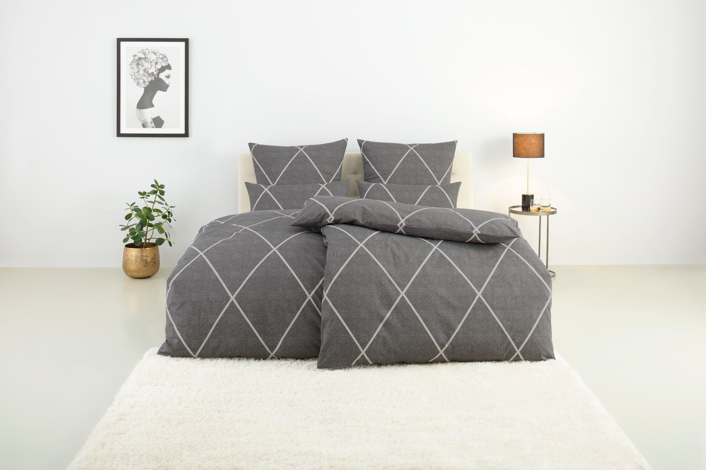OTTO home Bettwäsche "Belle" 2 Renforcé Qualität, Reißverschluss