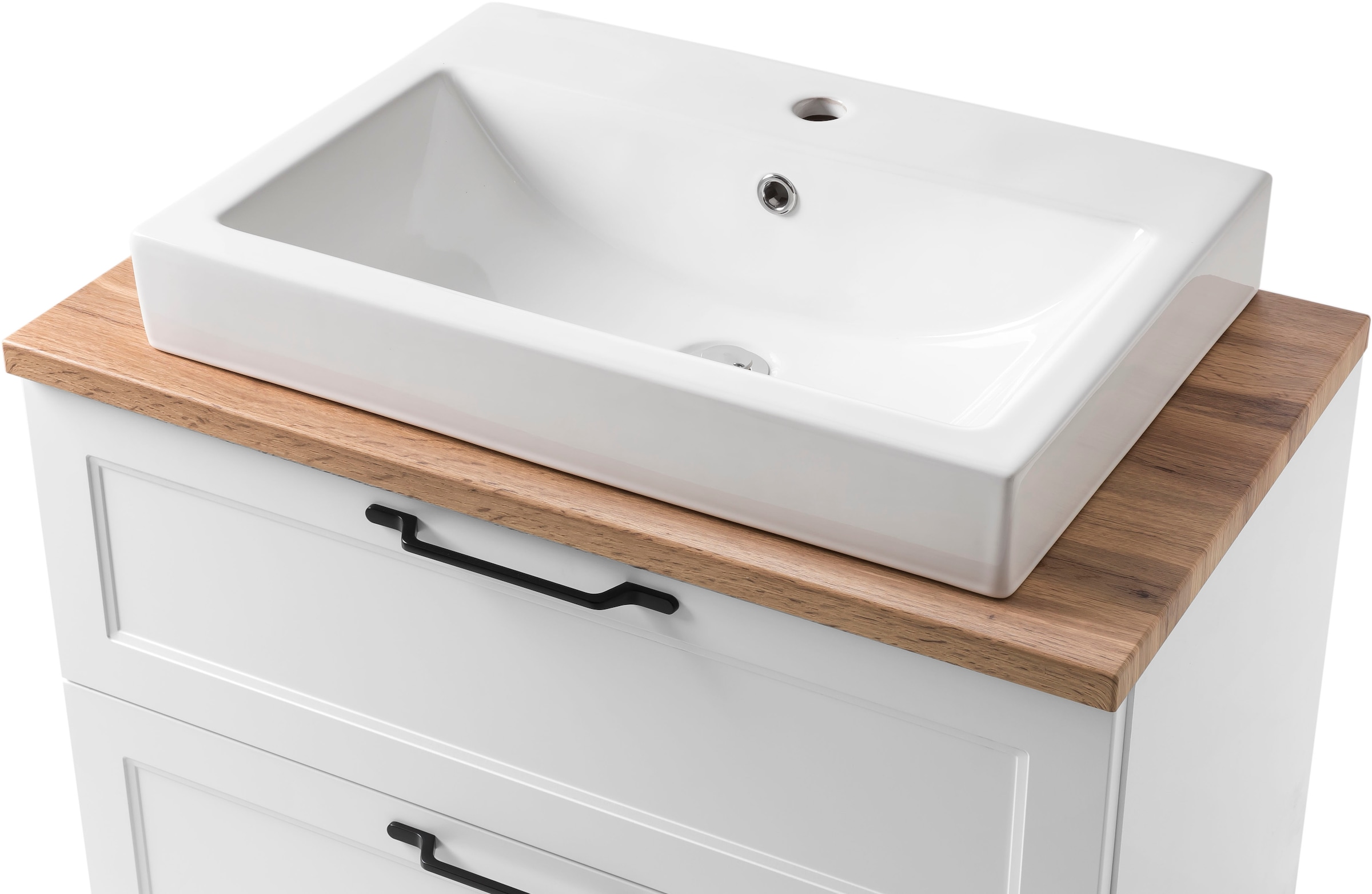 welltime Badmöbel-Set »Lana«, (Komplett-Set, 2 St.), Badezimmer-Set, 2-teilig, inkl. Waschbecken, 80 cm breit