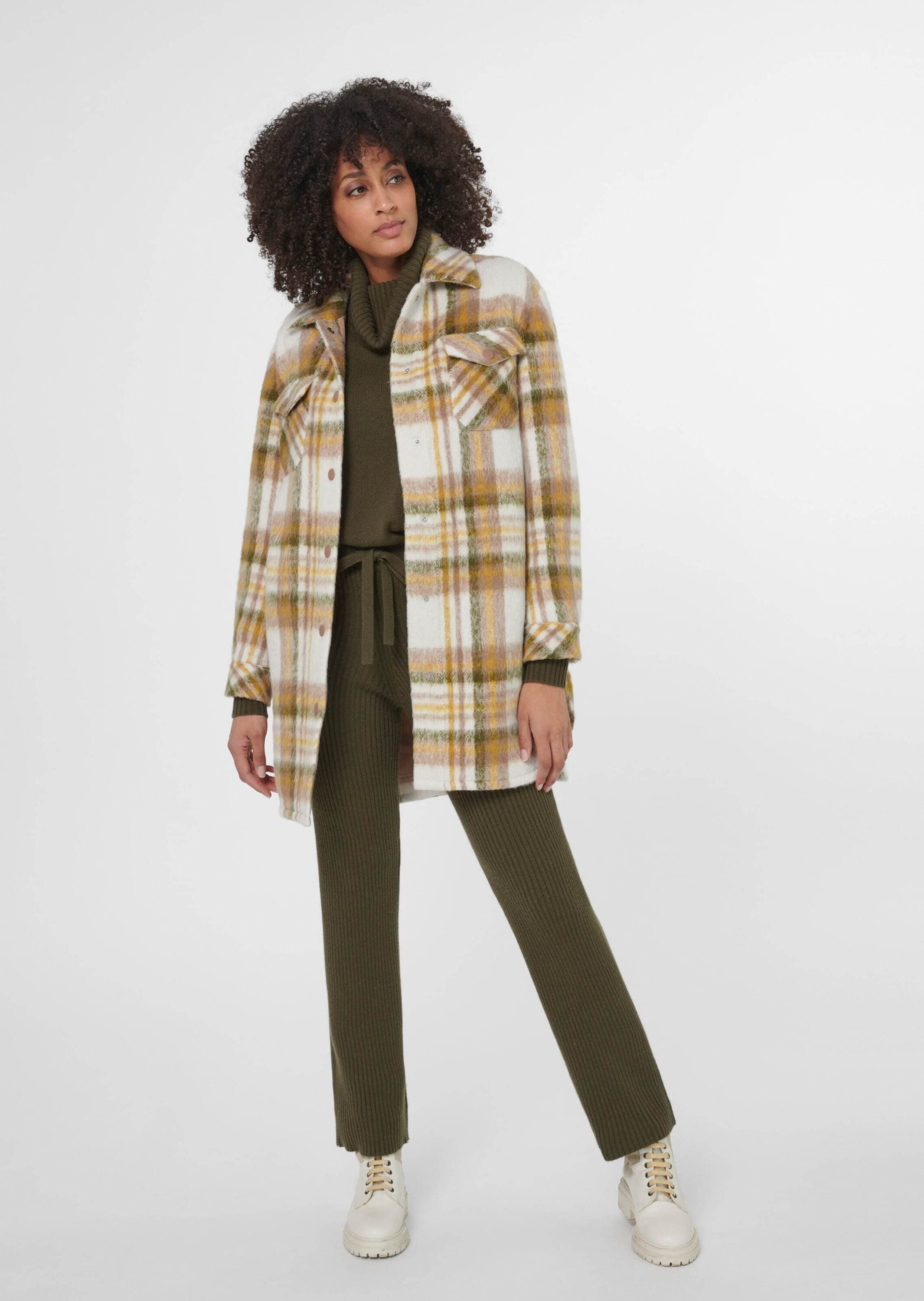 MADELEINE Outdoorjacke »Jacke Lange Hemdjacke mit Karo-Muster«