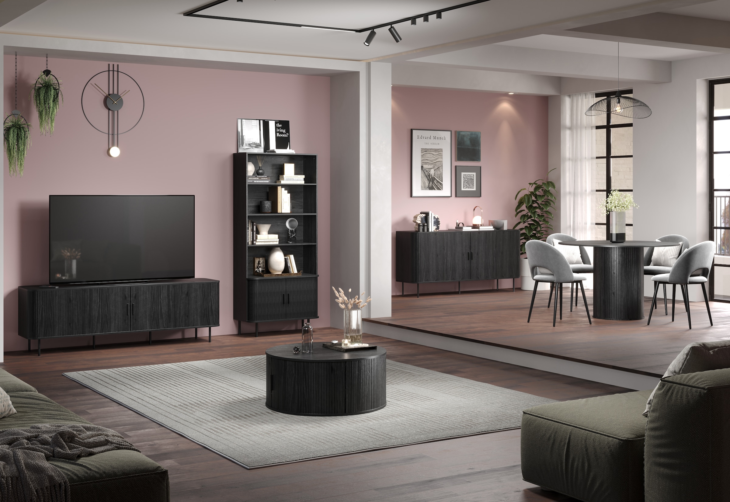 INOSIGN Couchtisch »Ronda«, (1 St.), Runder Sofatisch mit Stauraum - Maße (B/T/H) 80/80/36 cm