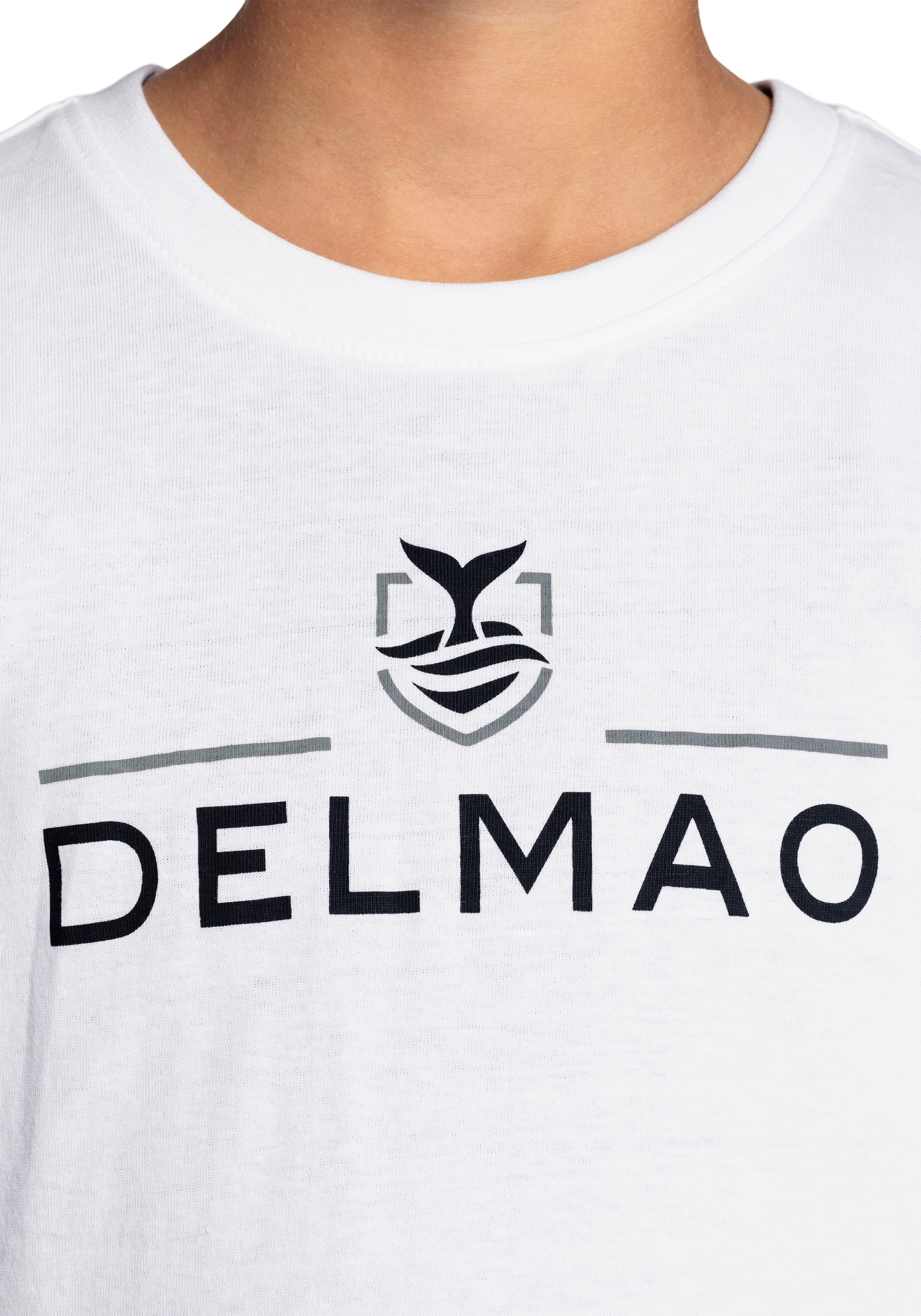 DELMAO T-Shirt »für Jungen«, Kurzarm, Basic-Design, Rundhalsausschnitt