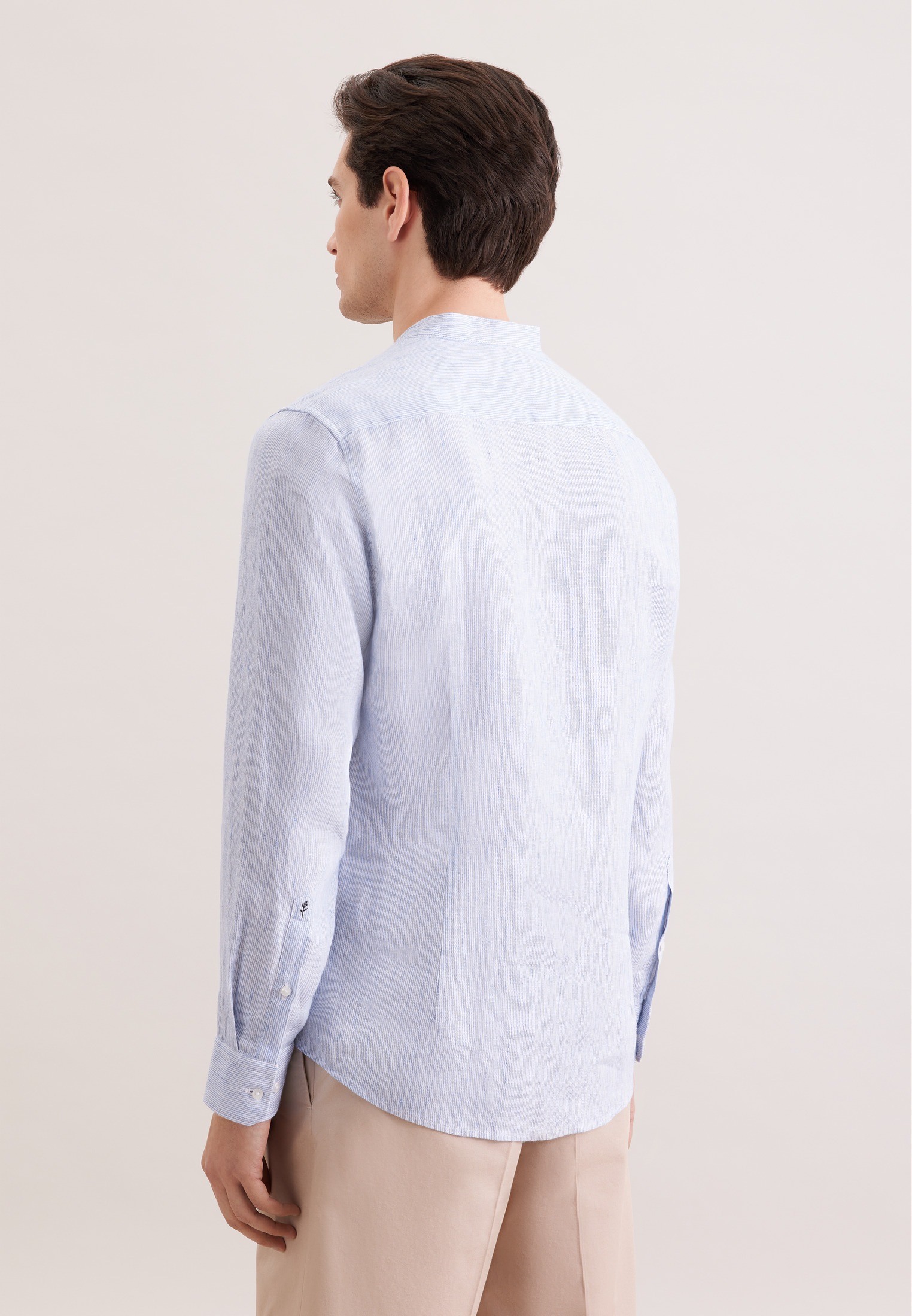 seidensticker Leinenhemd »Schwarze Rose« Slim 1/1 Stehkragen Gestreift