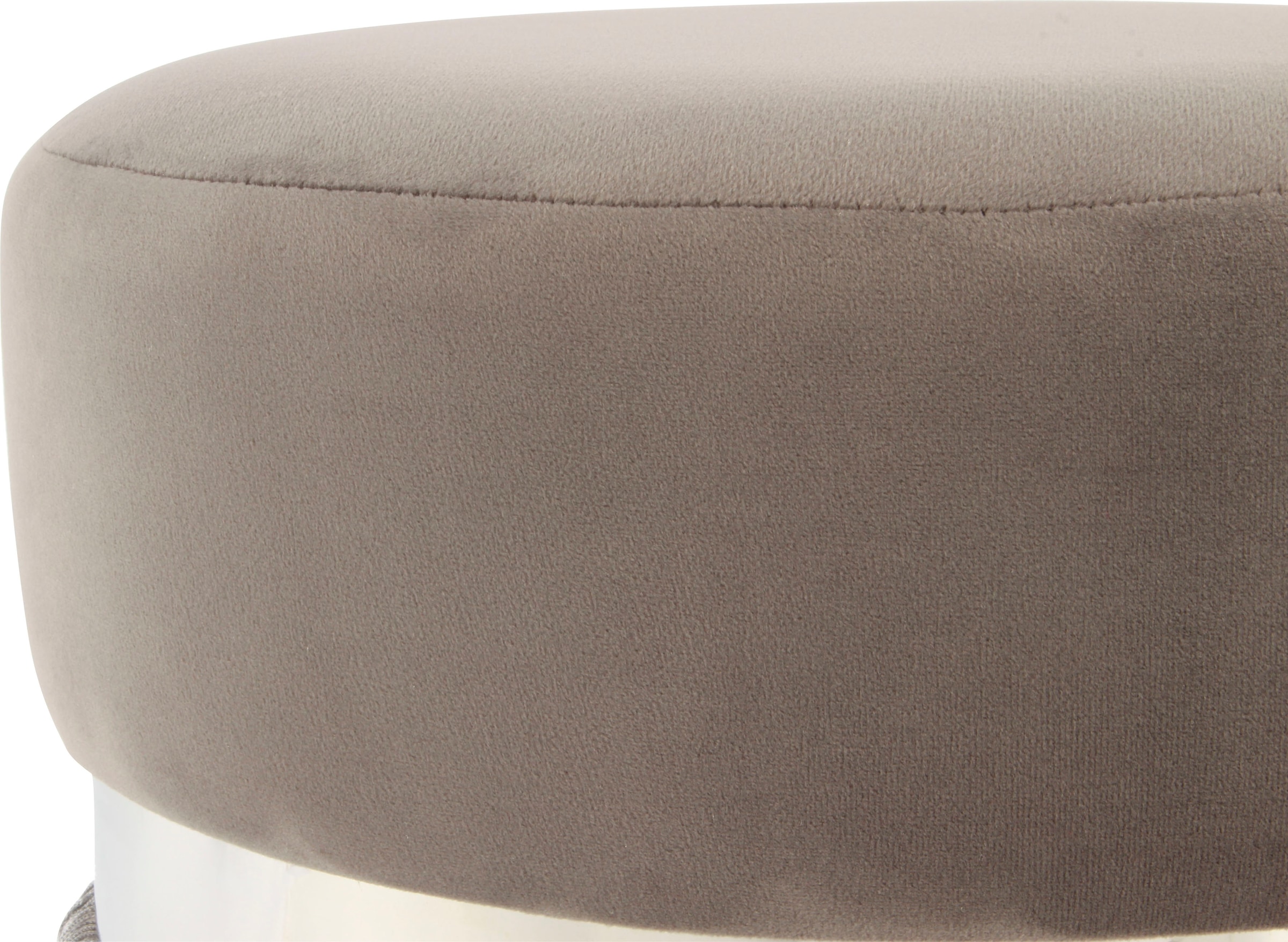 Kayoom Sitzhocker »Hocker Rebecca 925, Sitzpouf in runder Form,mit samtigem Bezug«, (1 St.), pflegeleicht, modern, vielseitig verwendbar, Sitzfläche gepolstert