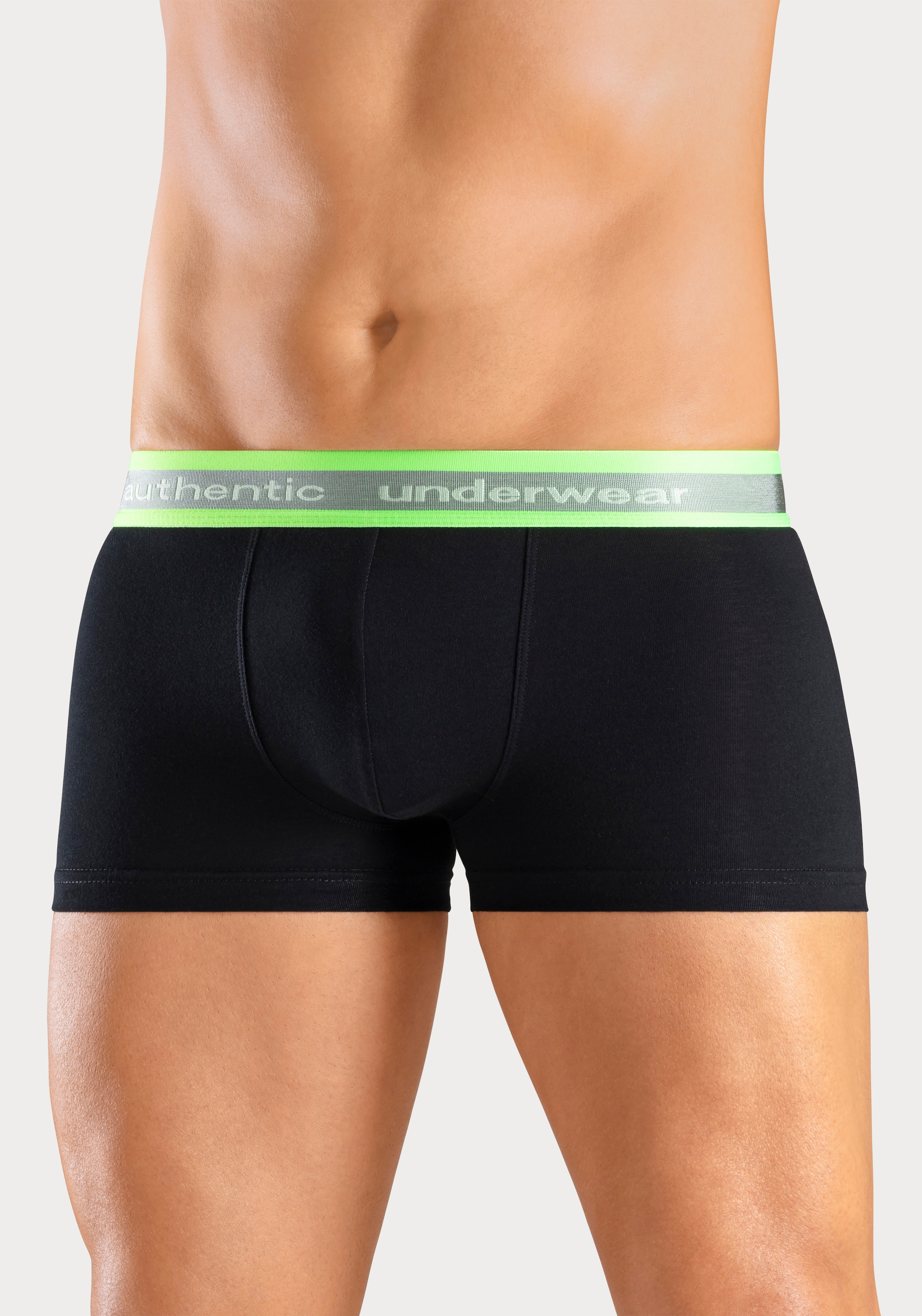 AUTHENTIC LE JOGGER Boxer »Boxershorts für Herren«, (Packung, 4 St., 4er-Pack), angenehm weiches Neon-Bündchen