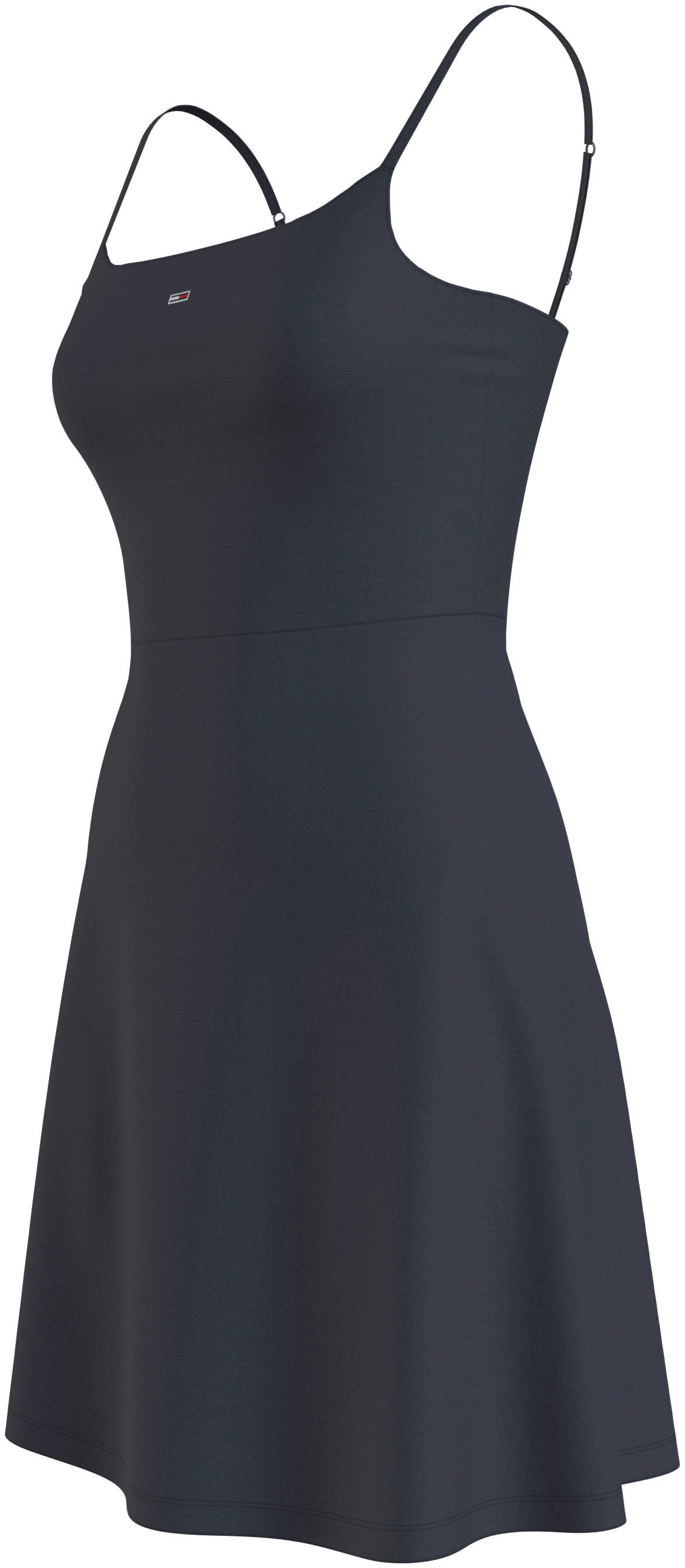 Tommy Jeans Spaghettikleid »TJW ESSENTIAL STRAP FLARE DRESS«, mit verstellbaren Spaghettiträgern