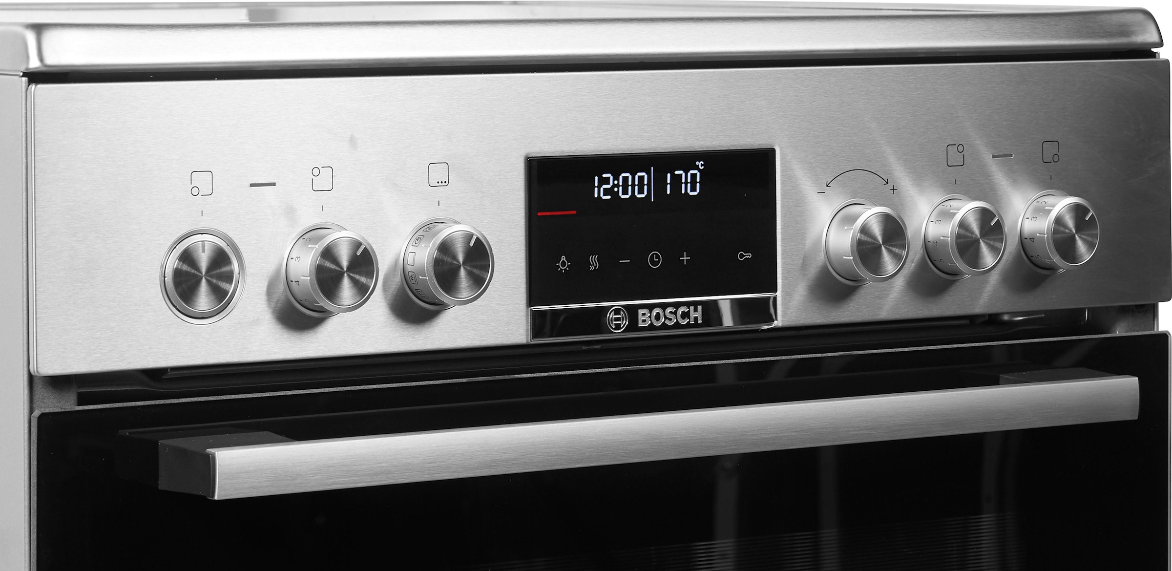 BOSCH Elektro-Standherd 6 »HKS79U250«, mit 3-fach-Teleskopauszug, Pyrolyse-Selbstreinigung