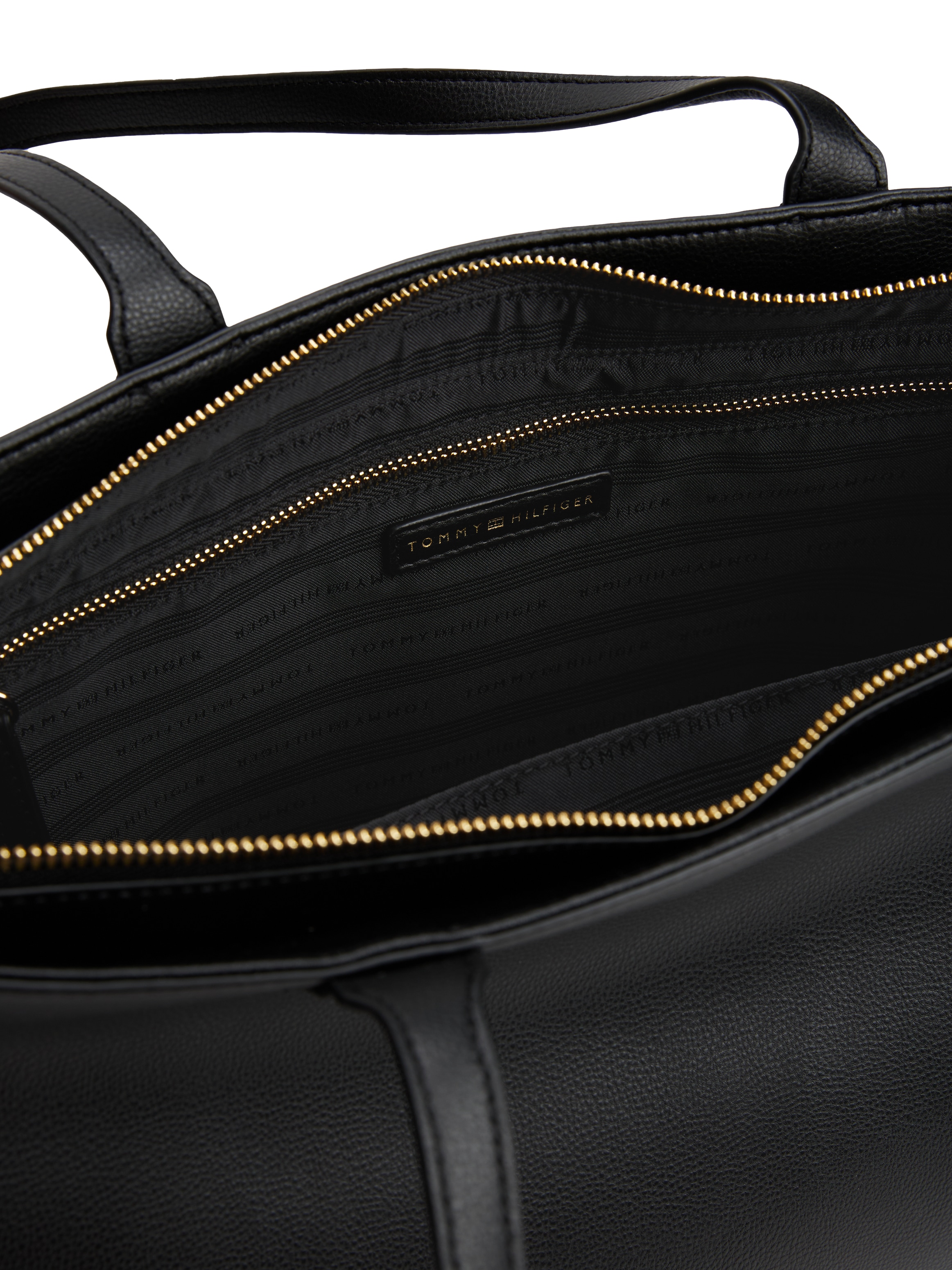 Tommy Hilfiger Tragetasche »TH LOGOTAPE TOTE«, Damen Henkeltasche, Schultertasche mit doppeltem Tragegriff