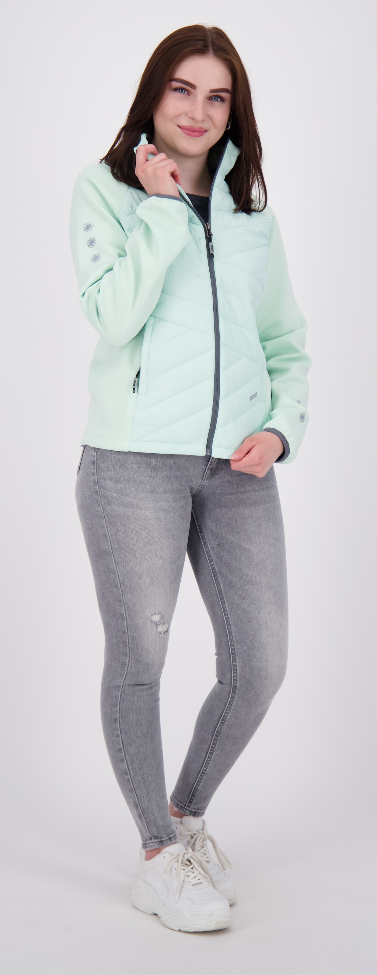 LPO Fleecejacke »EDINA V WOMEN«, weiche Hybrid-Fleecejacke in traditioneller Optik