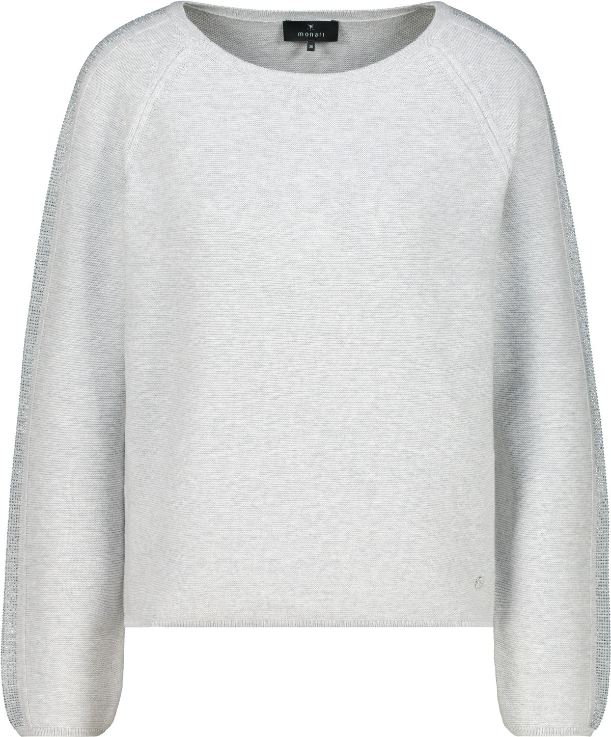 Monari Strickpullover »Pullover Schmuck«, Mit Rundhalsausschnitt