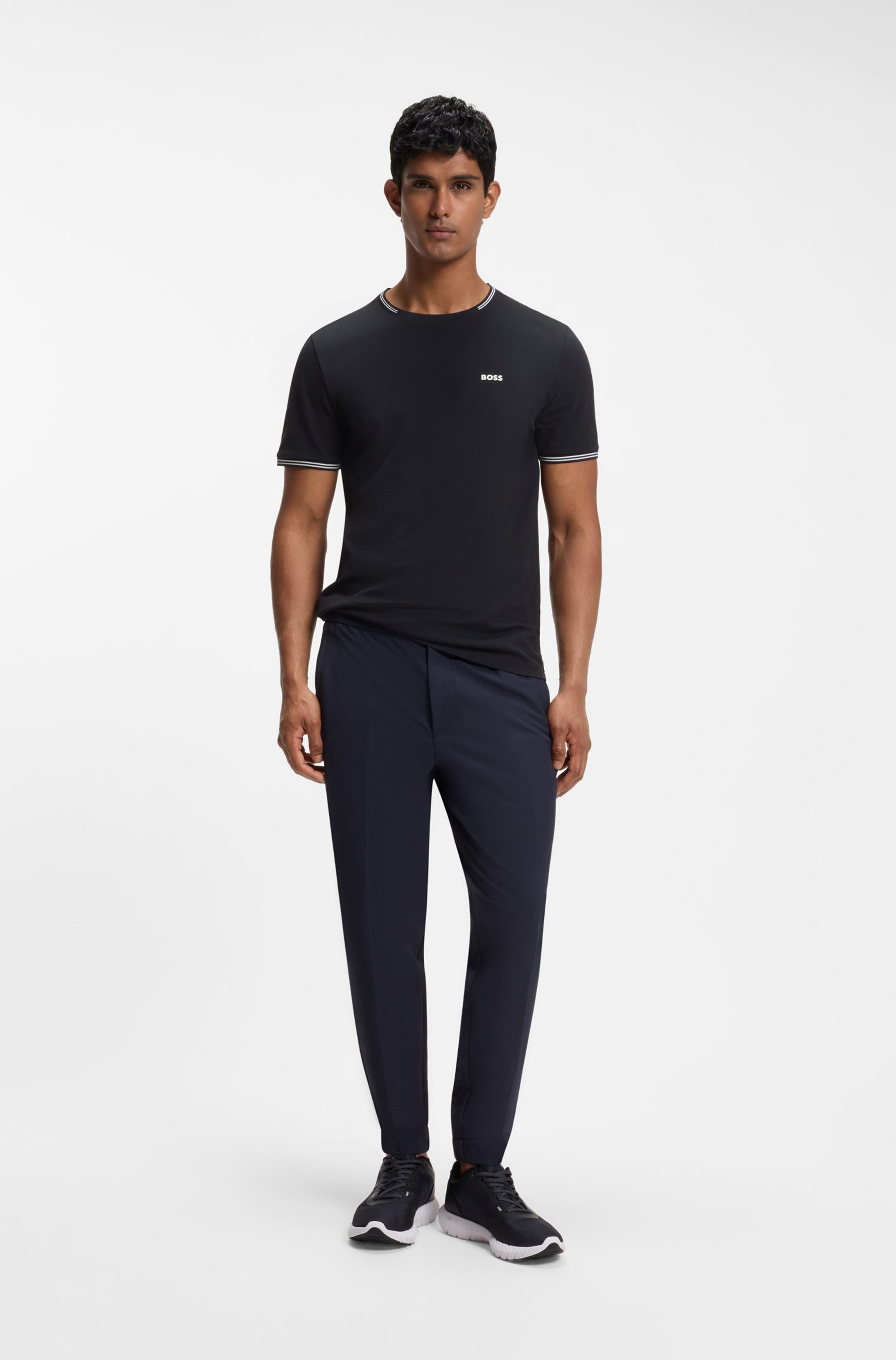 BOSS GREEN T-Shirt »Taul Stretch-Baumwoll-Pique« aus softem Stretch-Baumwoll-Piqué, Regular Fit, Kühlend