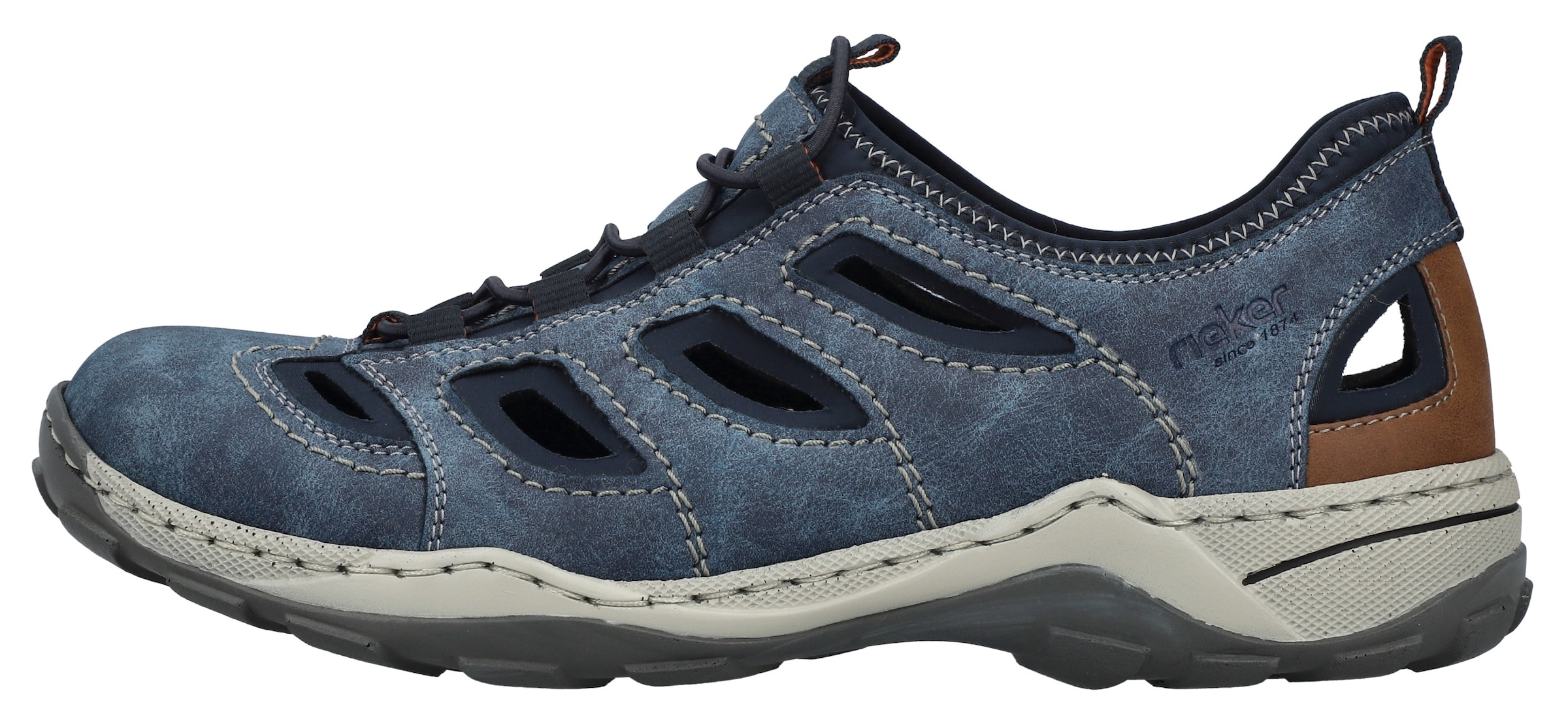 Rieker Slipper  Trekking Schuh, Sandale, Sommerschuh mit praktischem Gummizug