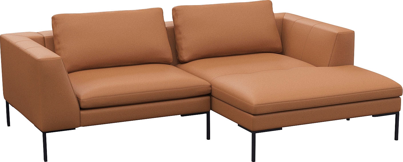 FLEXLUX Ecksofa »Loano, superbequemer Sitzkomfort durch Kaltschaum im Sitz, L-Form«, modernes Sofa, frei im Raum stellbar, lose Kissen, hoher Fuß