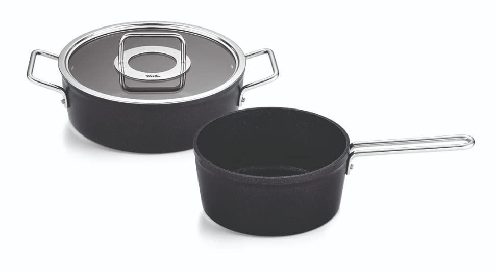 Fissler Topf-Set "Adamant" Set, Bratentopf 24 + Stielkasserolle 18cm oD, 2 Stk. tlg. Aluminium