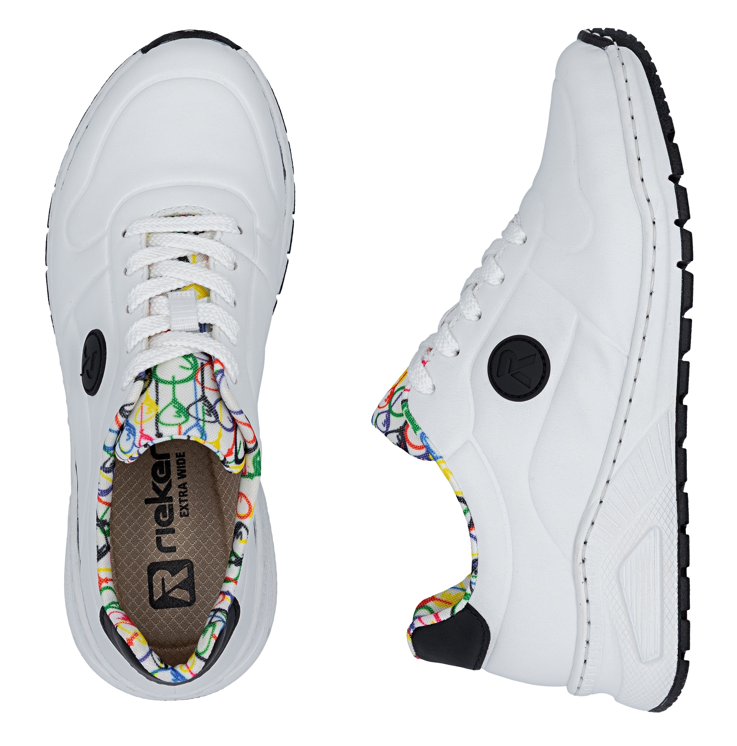 Rieker Sneaker  mit MemoSoft-Innensohle, Freizeitschuh, Halbschuh, Schnürschuh