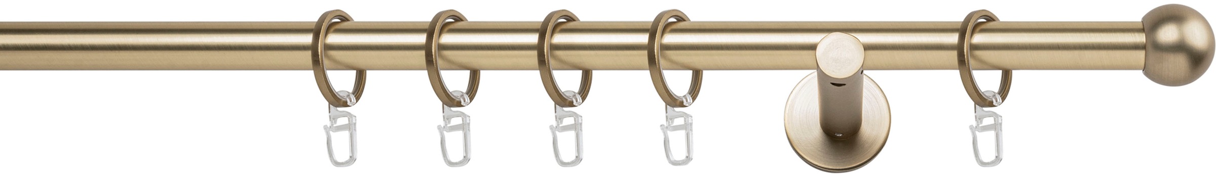 mydeco Gardinenstange »20mm Ball Wandträger 12 cm« 1 läufig-läufig Fixmaß