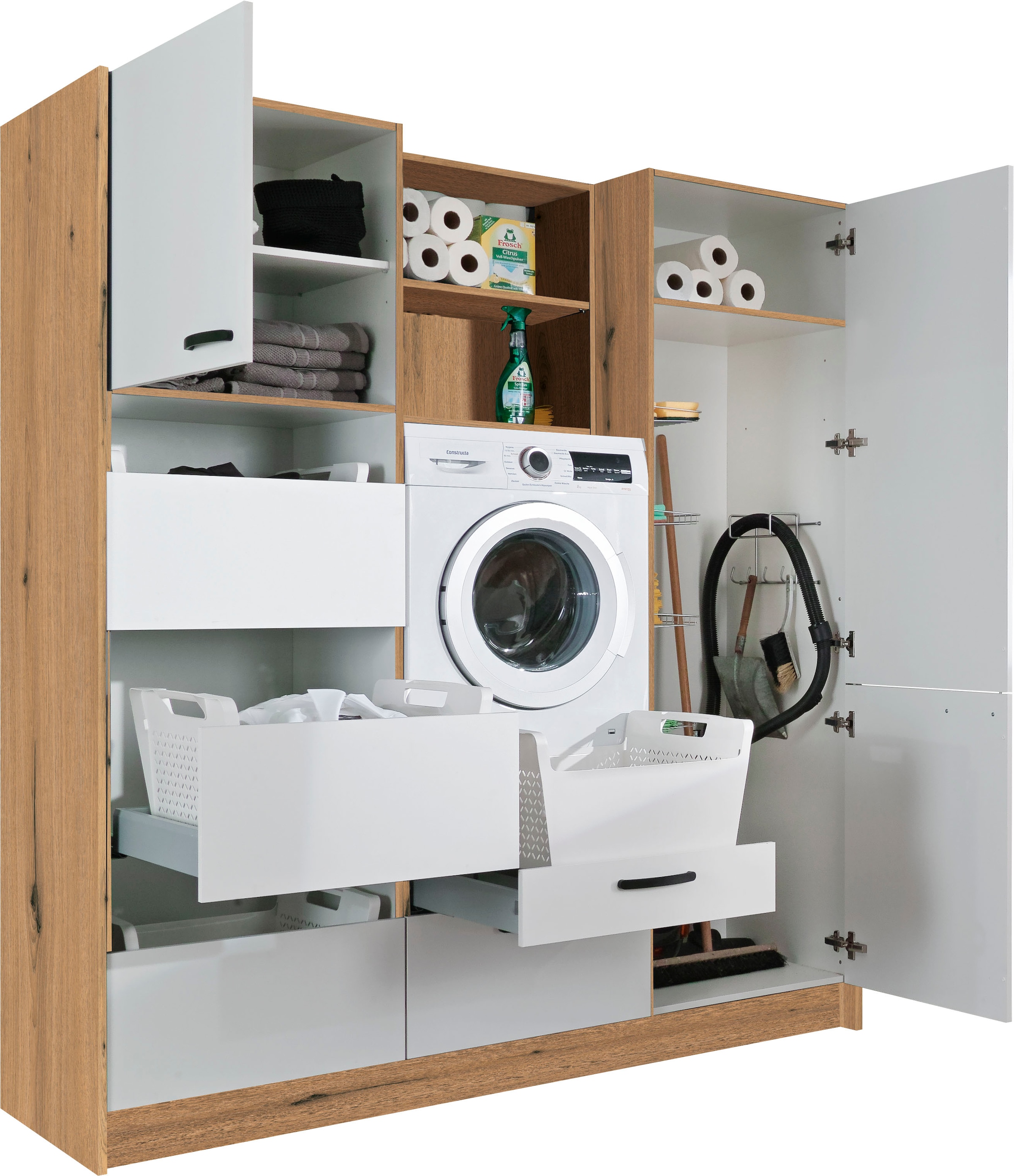 Express Küchen Schrank-Set »Arta« Komplett-Set, ohne Geräte, vormontiert, mit Soft-Close-Funktion, Stellbreite 185 cm, 7 Stk. tlg.