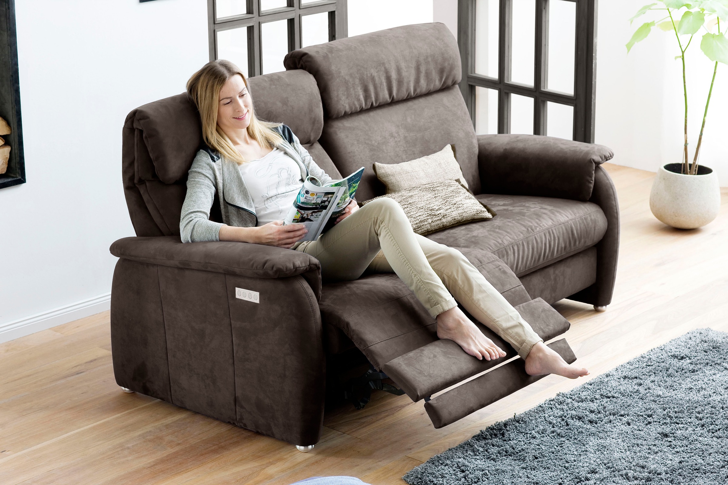 Home affaire 2-Sitzer »Turin«, mit motorischer Relaxfunktion, auch in Leder