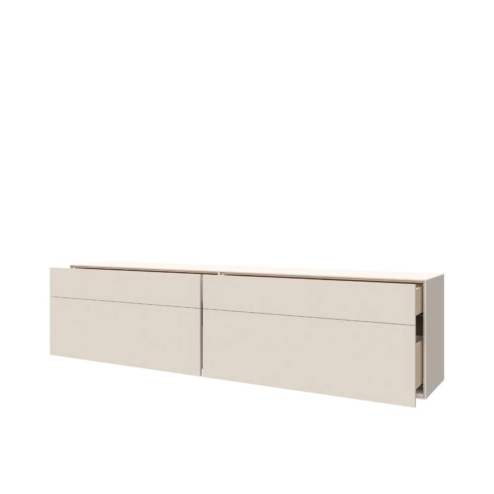 LeGer Home by Lena Gercke Lowboard »Essentials, TV-Board, TV-Kommode, TV-Schrank,  TV-Möbel« 2 Stk. tlg. Breite: 222 cm, UV lackiert, Push-to-open-Funktion