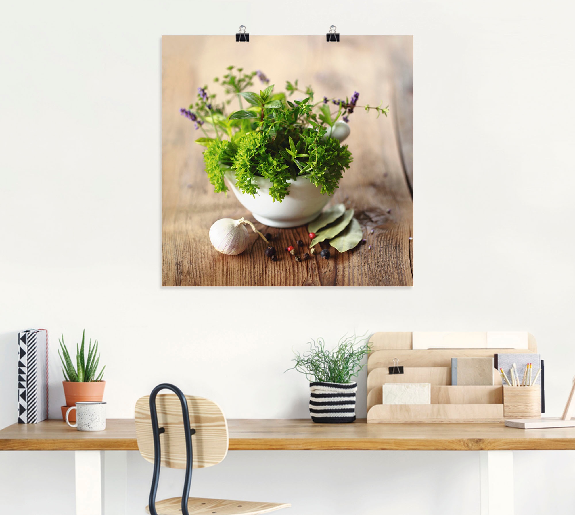 Artland Wandbild »Verschiedene Kräuter - Küche«, Arrangements, (1 St.), als Alubild, Outdoorbild, Leinwandbild, Poster, Wandaufkleber