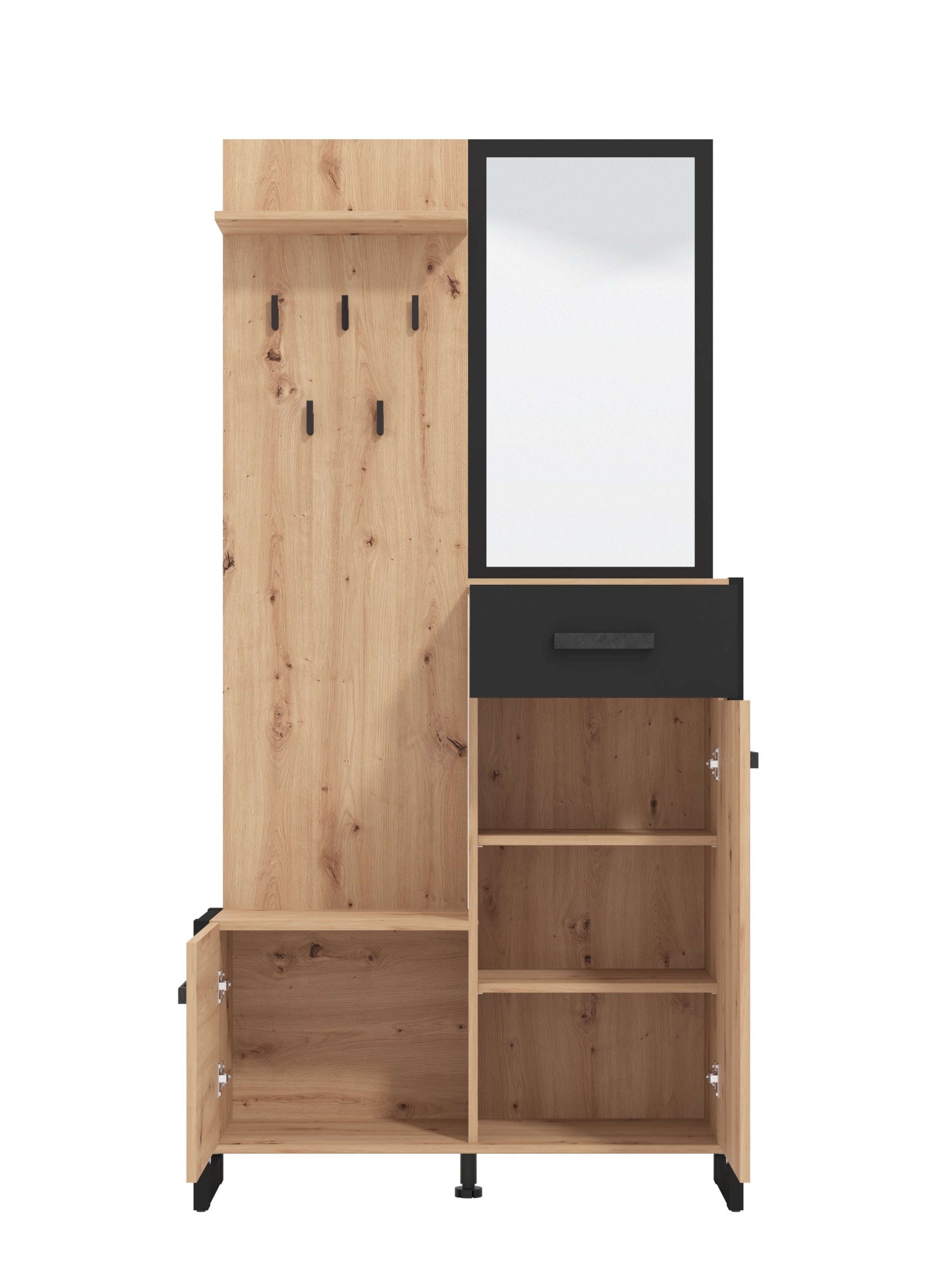 INOSIGN Garderoben-Set »Oleron Kompaktgarderobe, Flurgarderobe, Dielenschrank«, (Komplett-Set), Schrank, Schuhschrank, Wandschrank, in modernen Farben