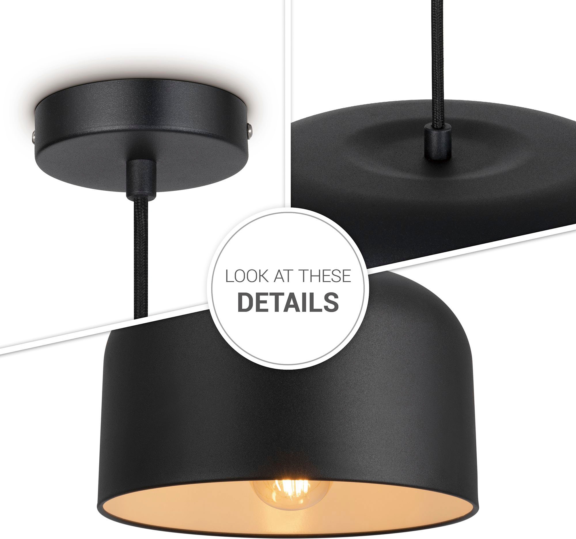 Paco Home Pendelleuchte »BOWL« E27