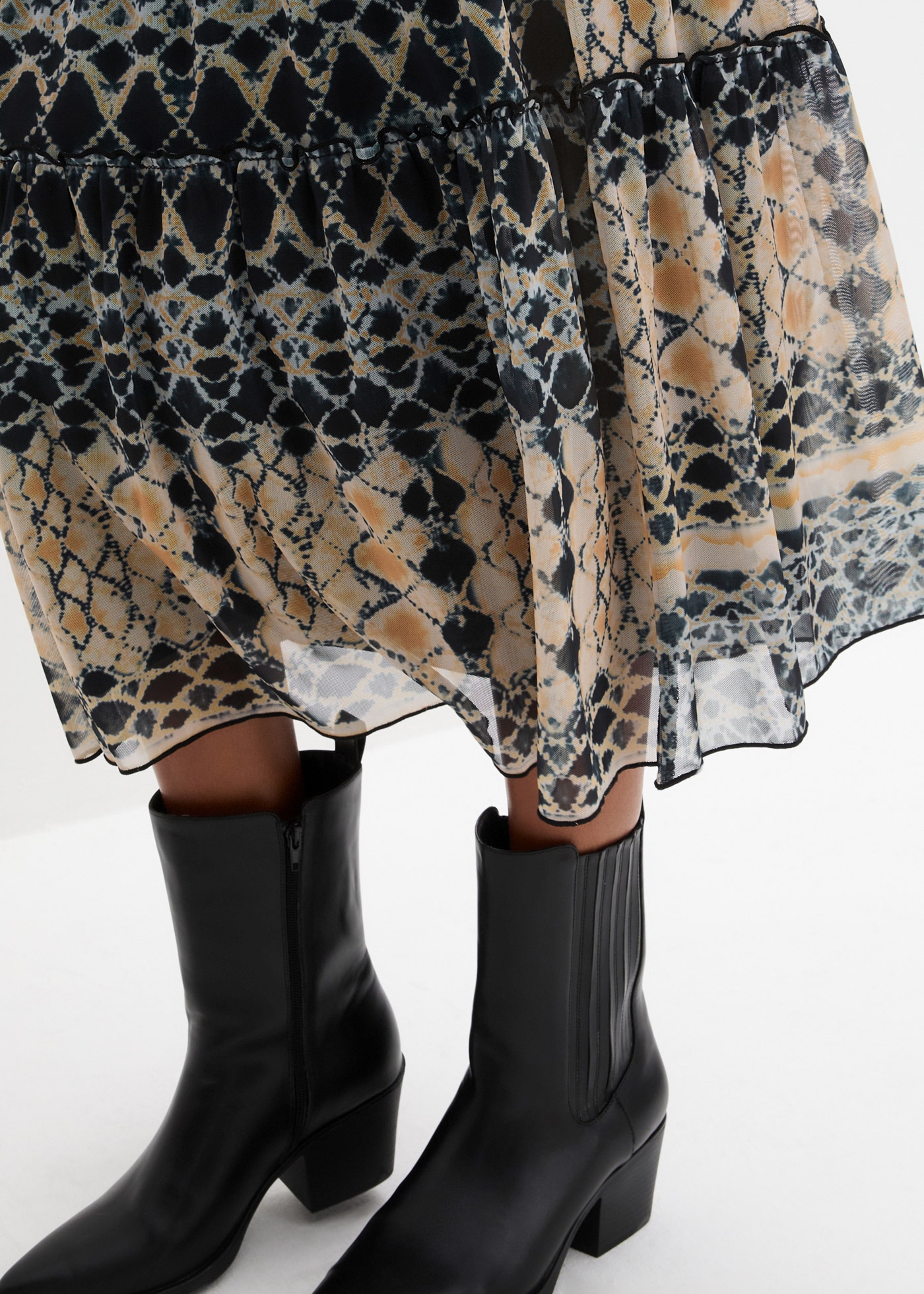 bonprix Stufenrock »Stufenrock« Stufenrock, mit grafischem Muster