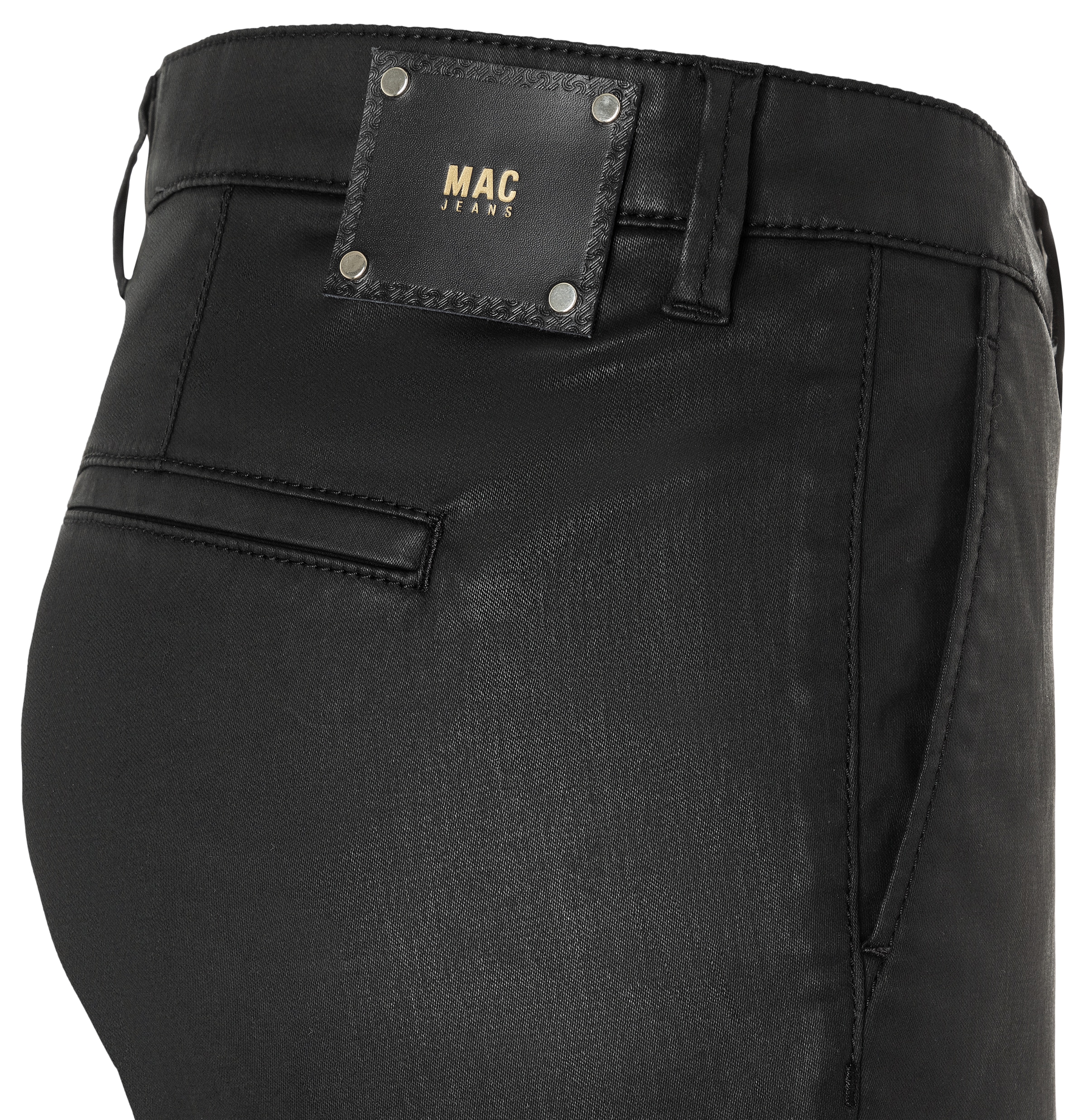 MAC Chinohose »CHINO turn up«  Leder-Optik