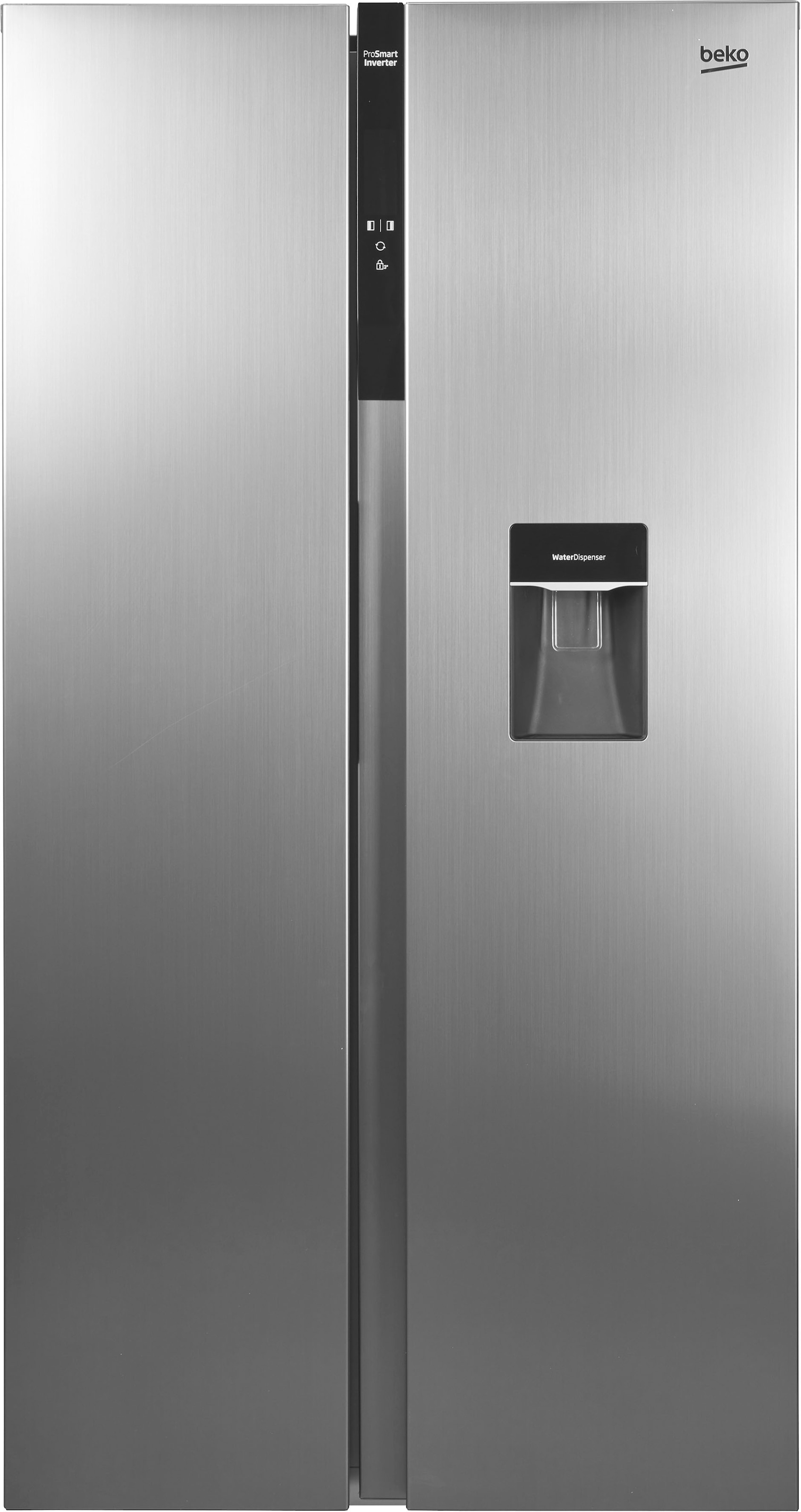 BEKO Side-by-Side »GNO5322WDXPN 8997663200«, GNO5322WDXPN 8997663200, 177 cm hoch, 90 cm breit