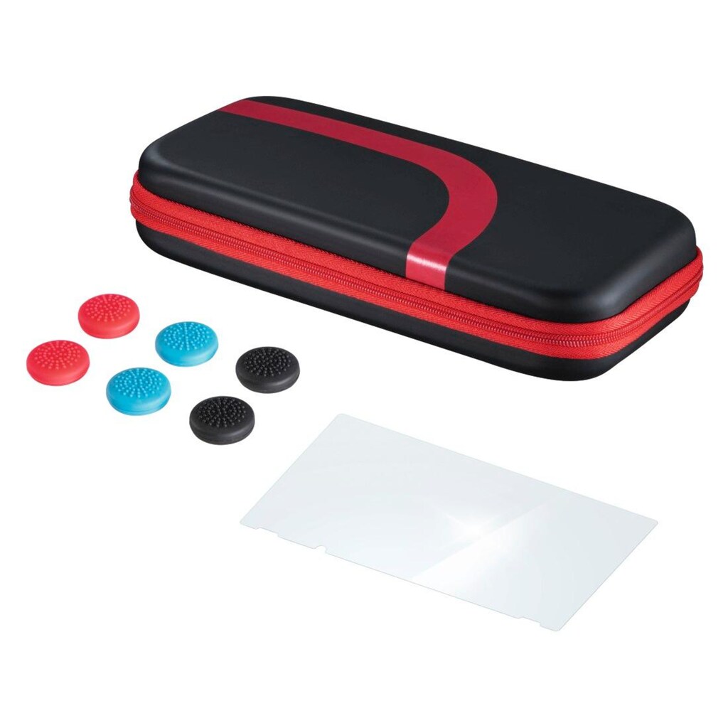 Hama Zubehör Nintendo »Set(Tasche,Schutzglas,Control-Aufsätze) für Nintendo Switch, Schw/Rot«