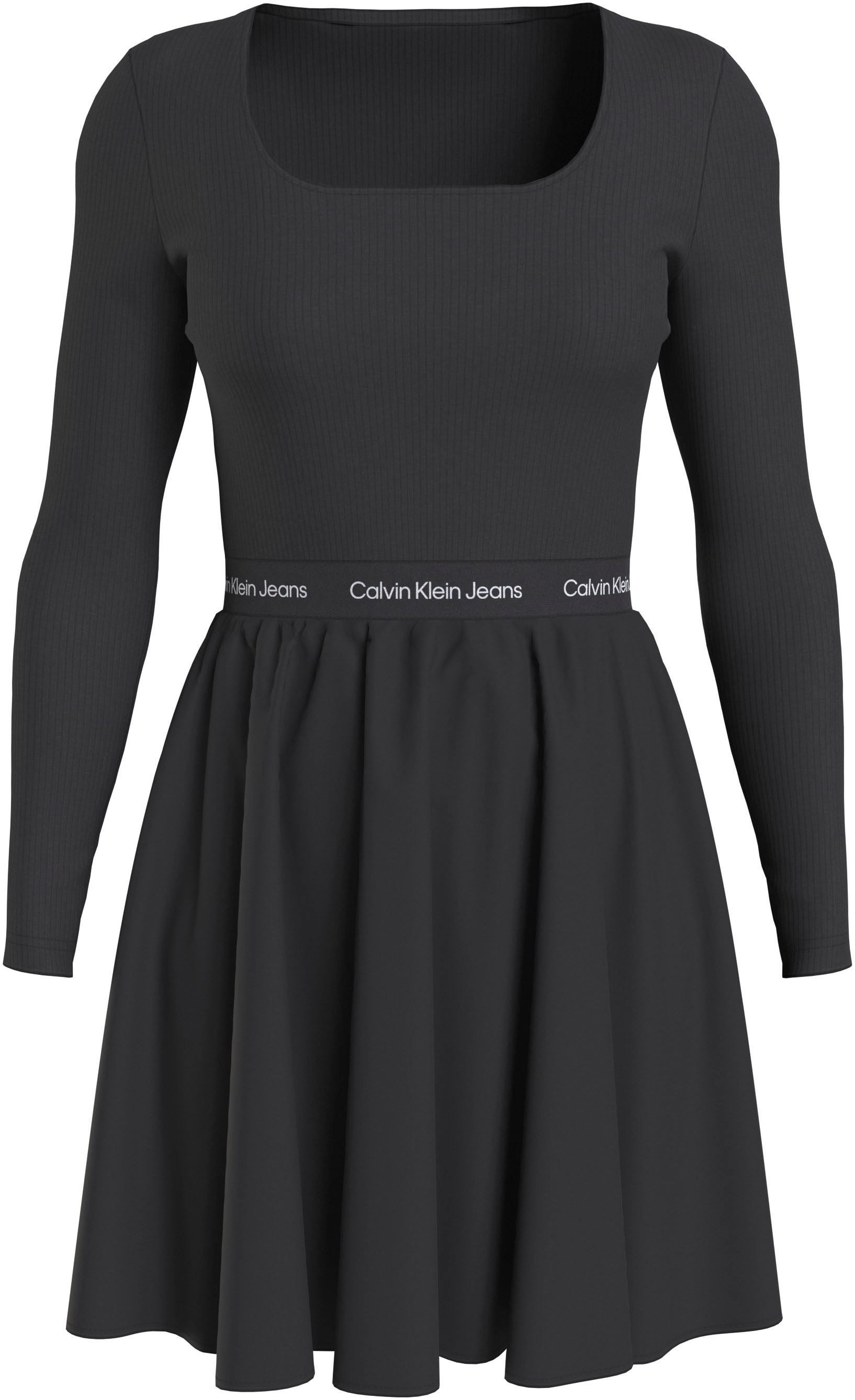 Calvin Klein Jeans Plus Skaterkleid »PLUS LOGO ELASTIC LS DRESS«