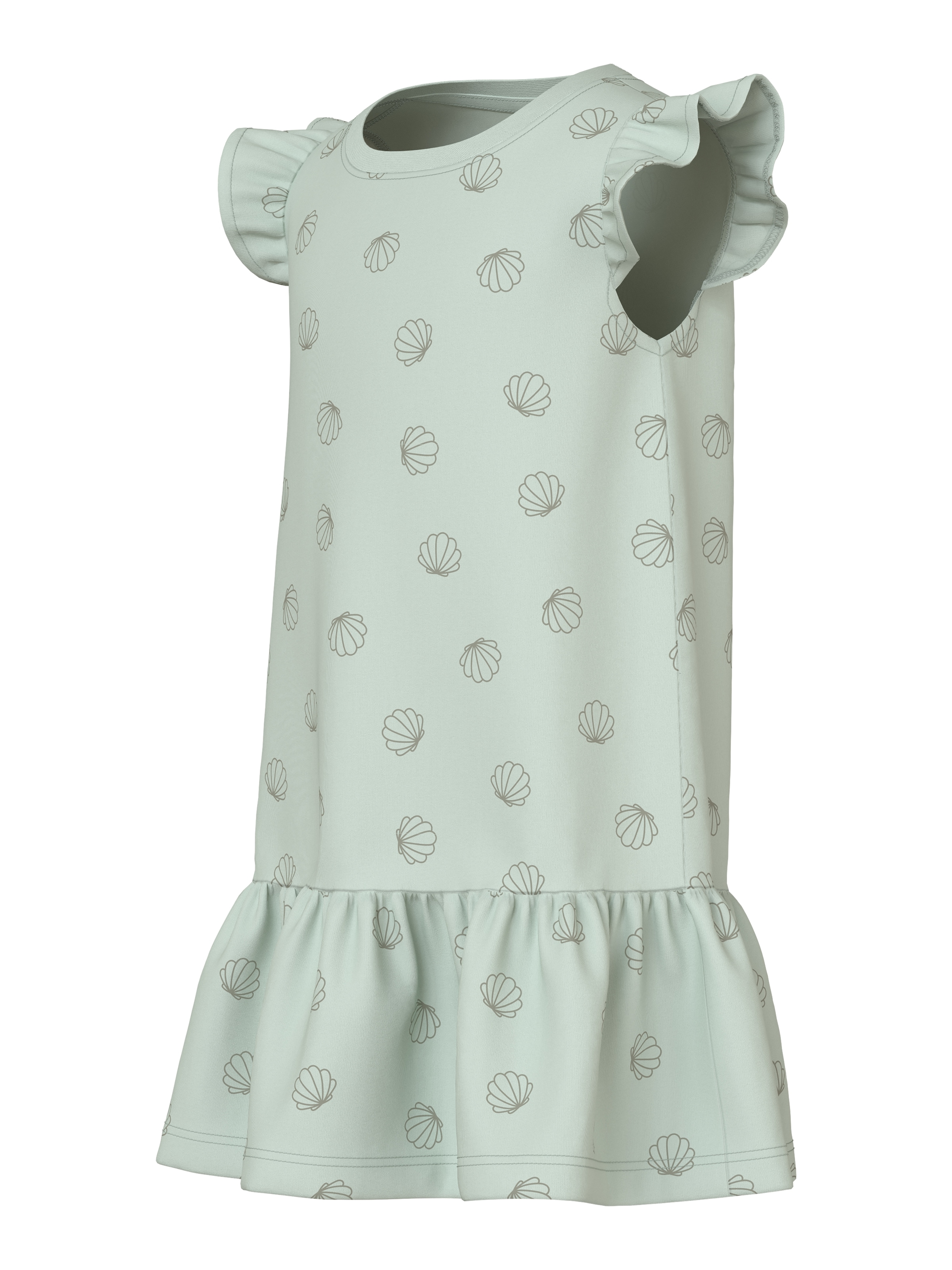 Name It Minikleid »NMFVIDA CAPSL DRESS« mit Volants und im sommerlichen Alloverdruck