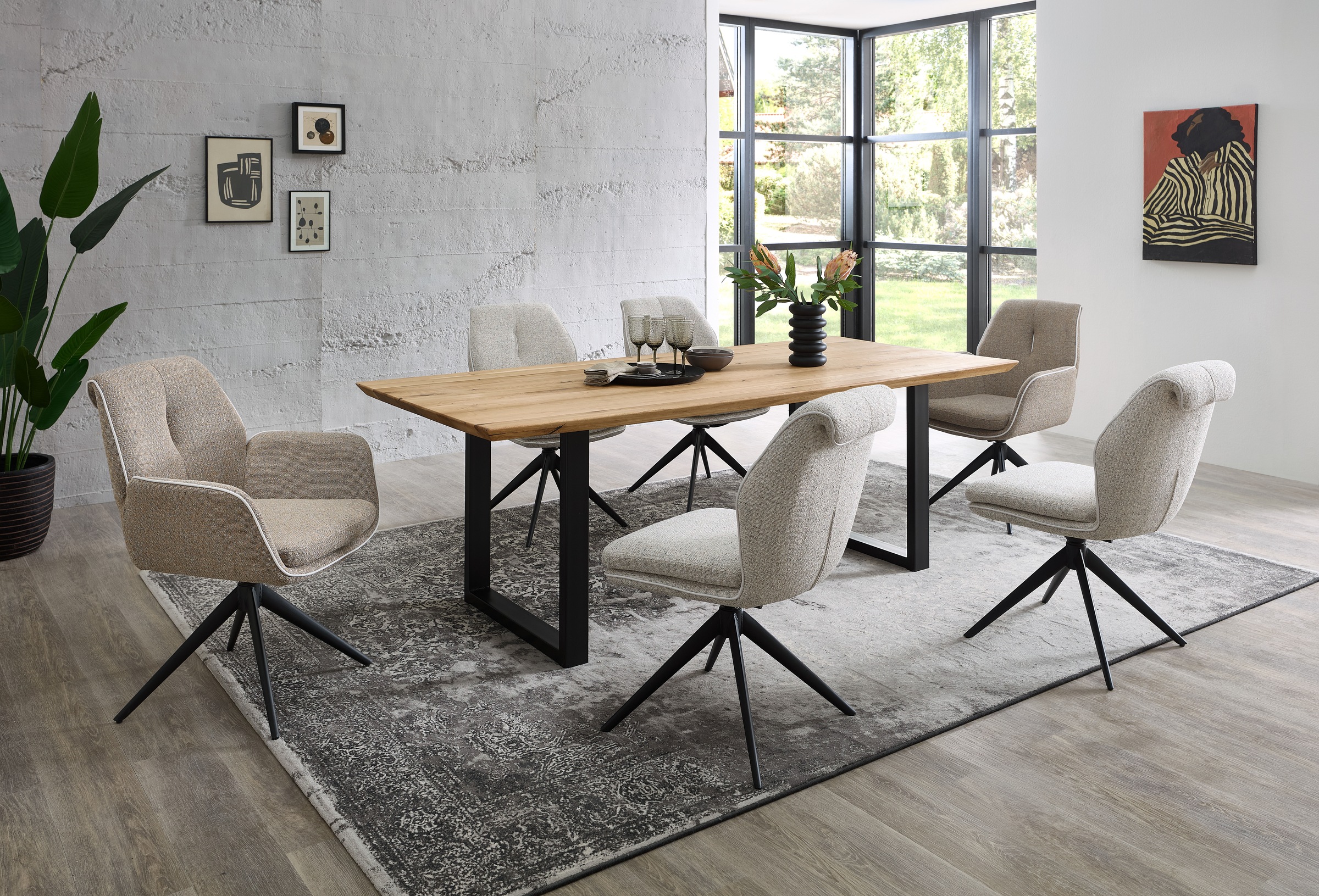 Stolkom Armlehnstuhl »Enja« (Set) 2 Stk.360 grad drehbar mit Auto-Return